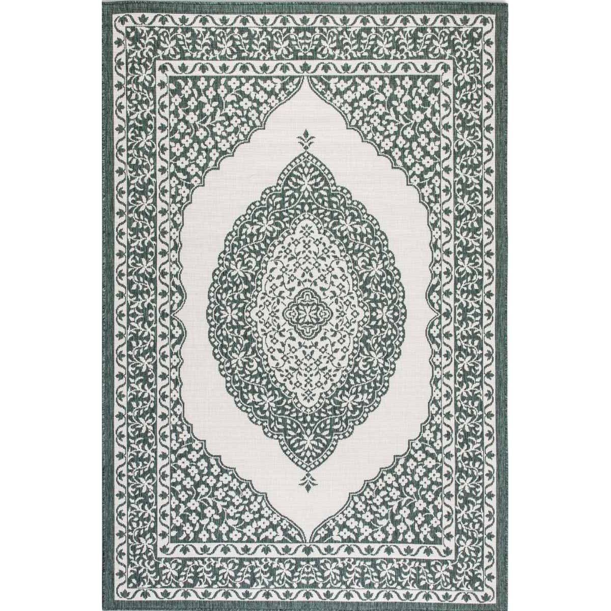 Hanse Home Green Gemini Medallion Reversible Outdoor Rug - 120 x 170cm