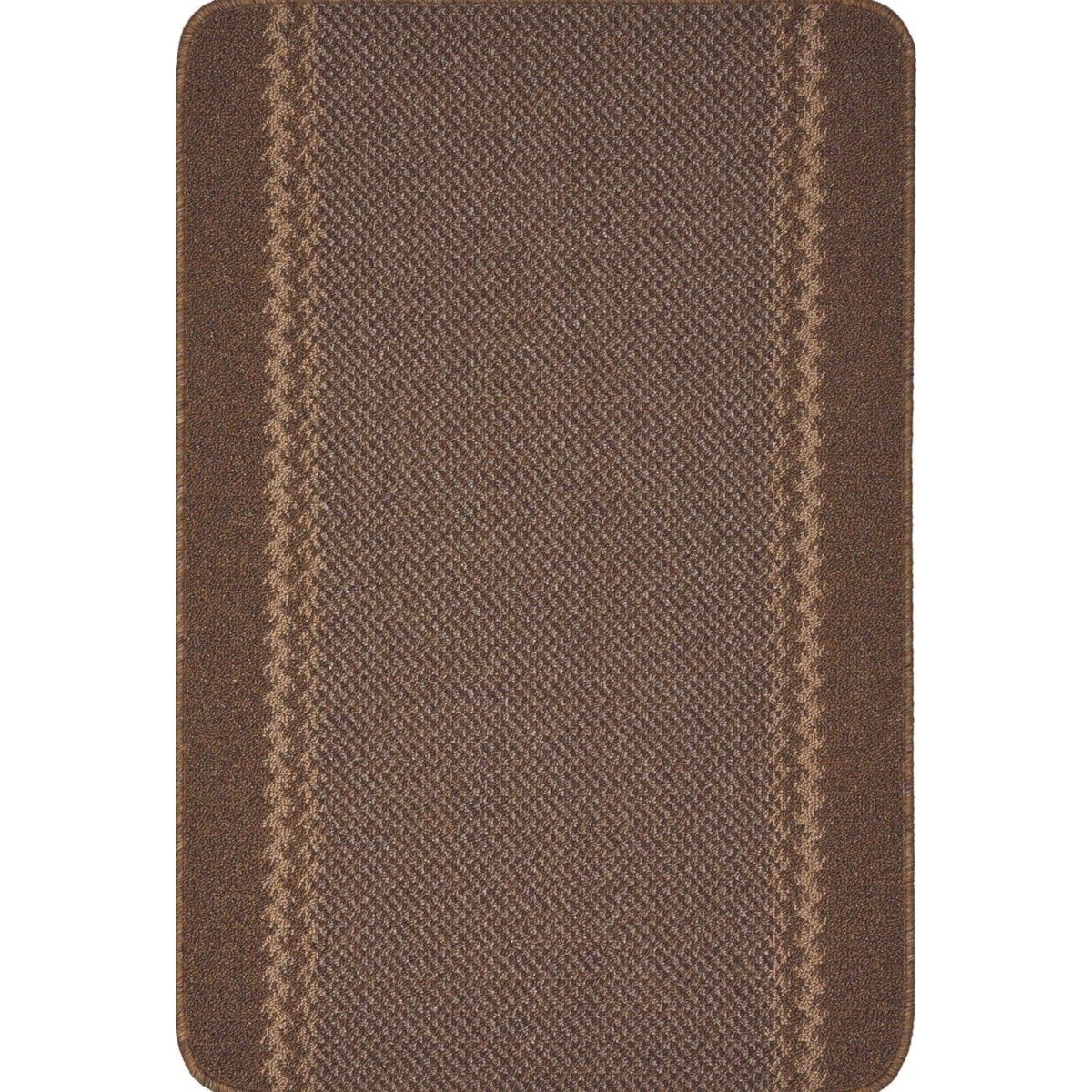 The Rugs Brown Lined Bordered Rug - 50 x 80cm