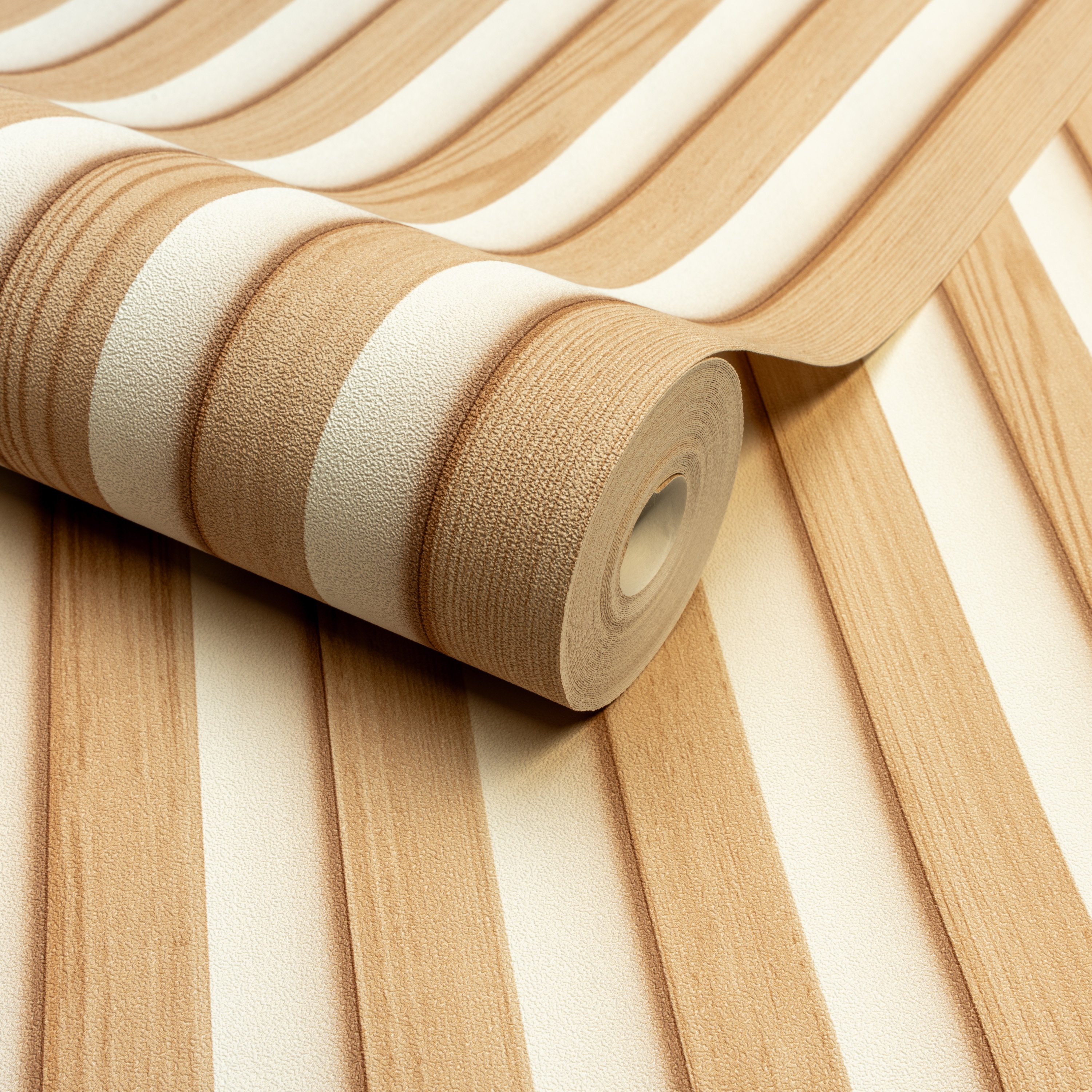 Grandeco Svedia Wood Slat Panel 3D Realistic Textured Wallpaper - Oak White