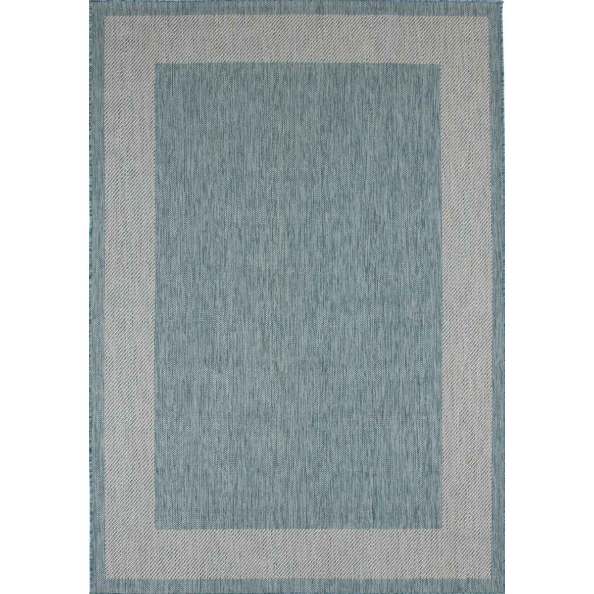 The Rugs Aqua Ecology Outdoor Indoor Bordered Patio Rug - 160 x 230cm