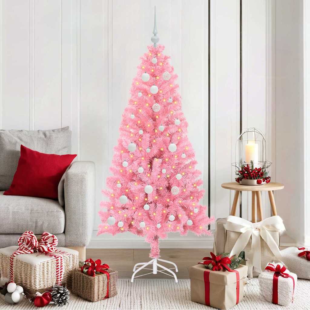 Walplus 150 Warm LED Lights Artificial Christmas Tree - Pink - 150 cm