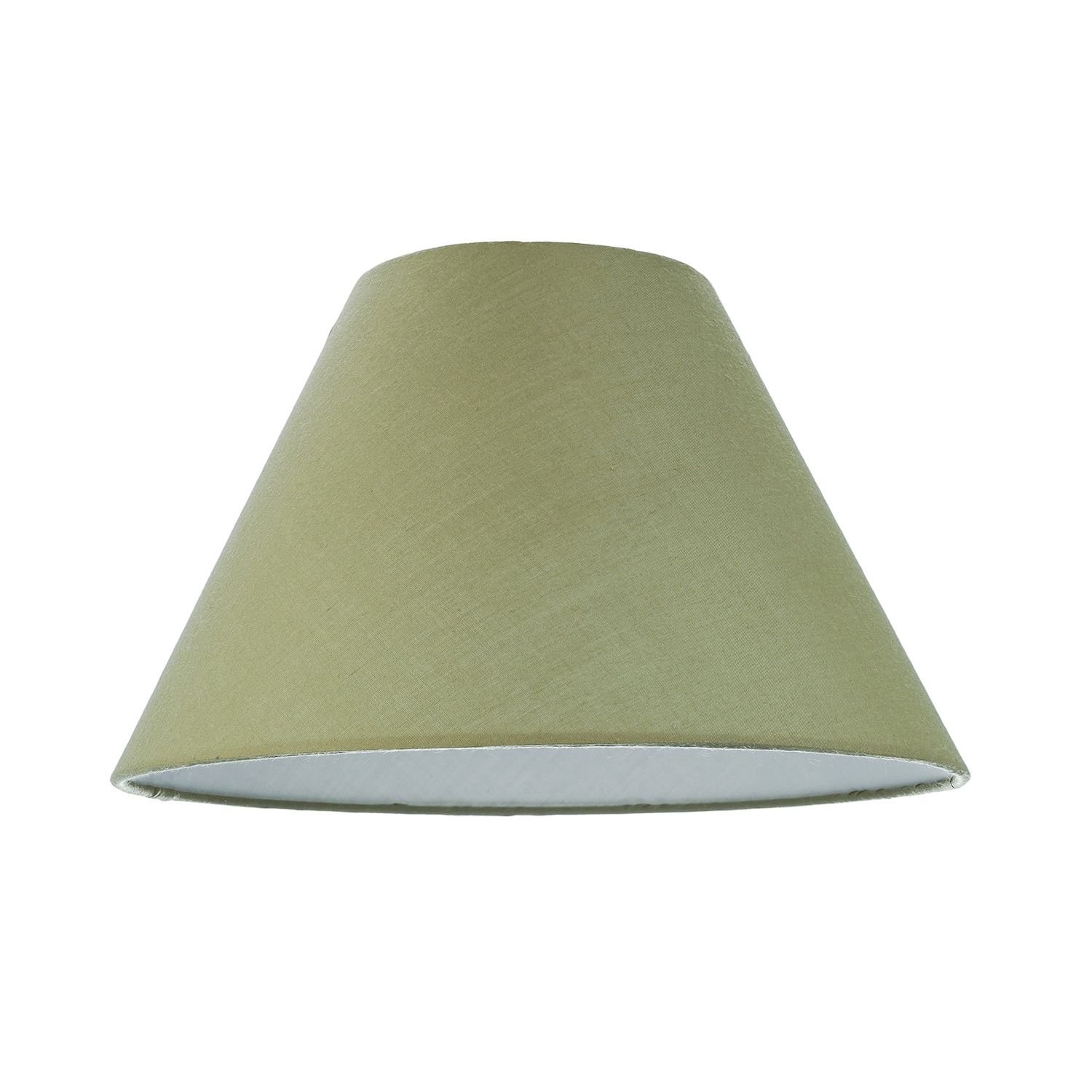 Happy Homewares Olive Green Cotton Coolie Lampshade - 25cm
