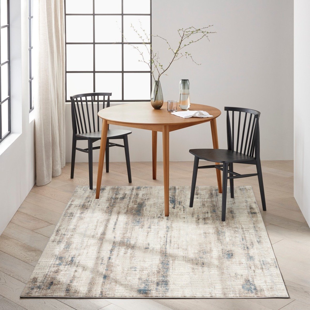 Mega Flooring Grey Modern Abstract Rug - 122 x 183cm