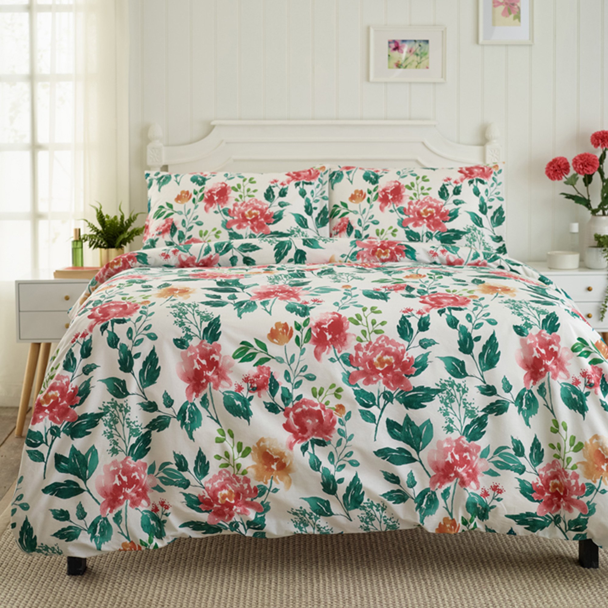 Deyongs Wild Peony Floral Printed Duvet Set - Single