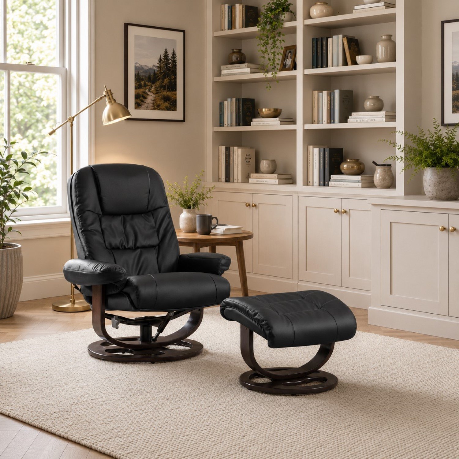 Artemis Home Burdell Swivel Recliner - Black