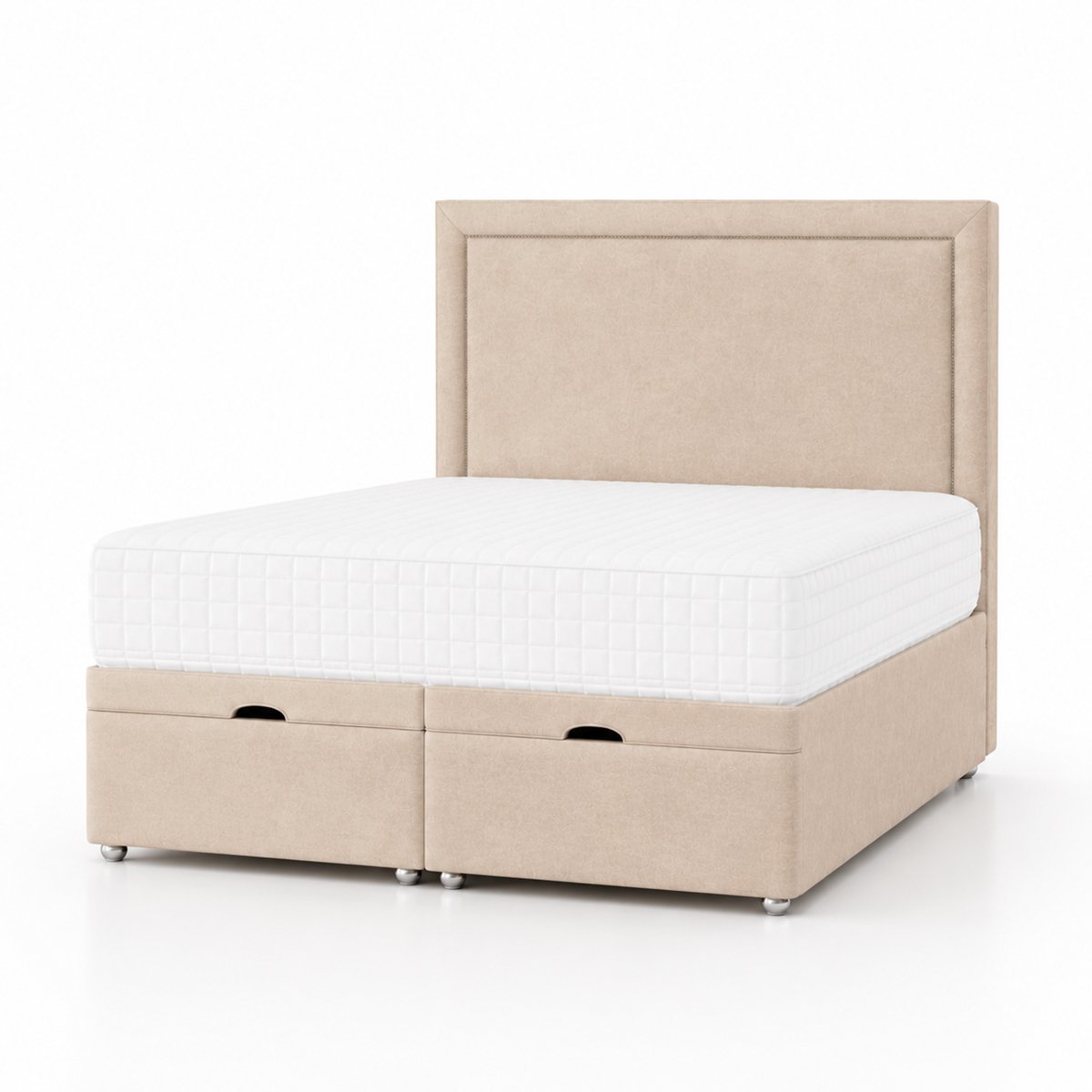 Comfy Deluxe  Hannah Coniston 6ft Super King  End Lift Ottoman Bed Set - Cream