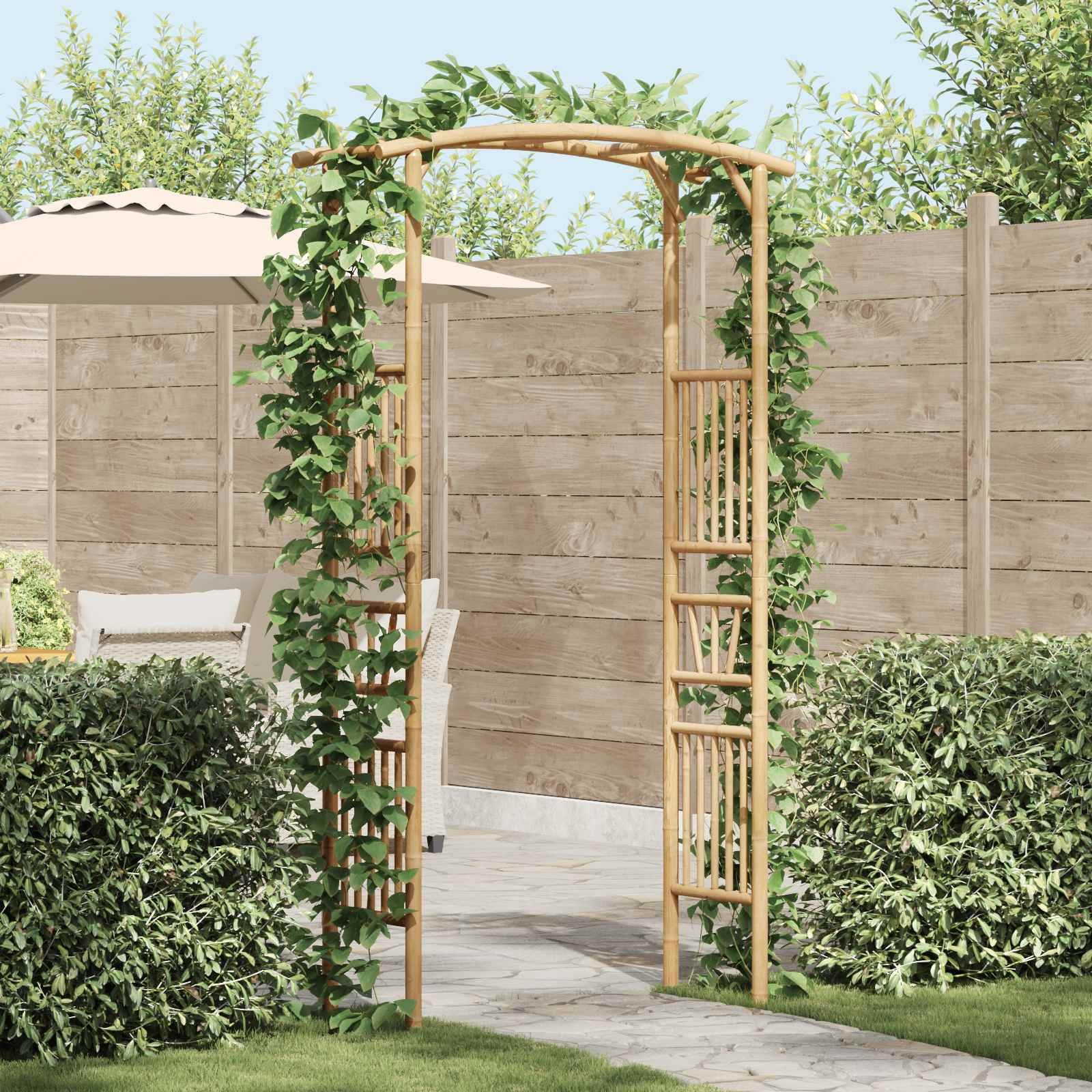 Walplus Bamboo Garden Arch - Natural - 110 x 40 x 205 cm