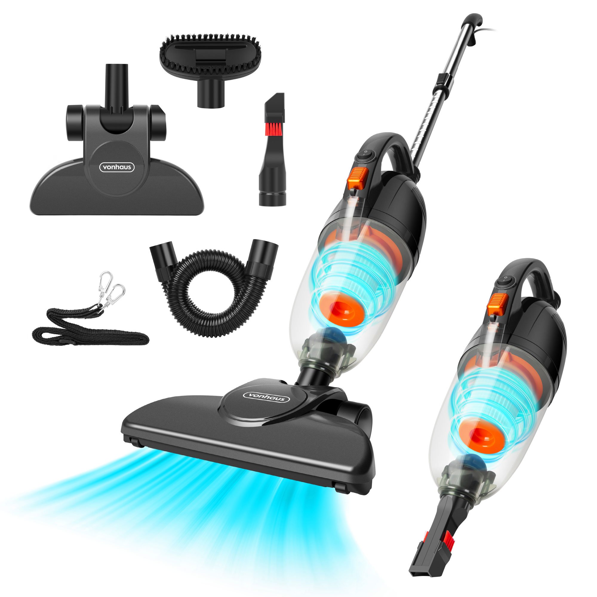 VonHaus 800W 17kPa 1.3L HEPA Stick Vacuum Cleaner - Corded