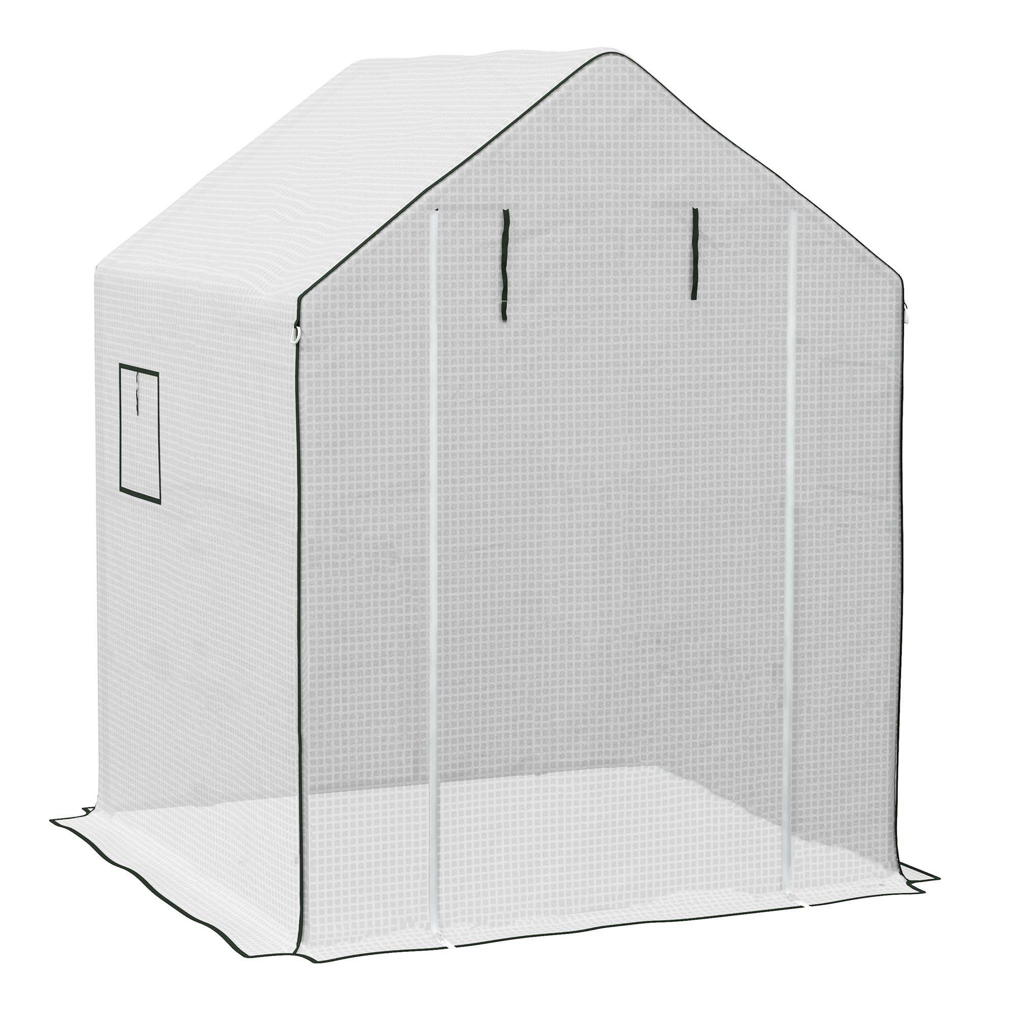 Outsunny PE Walk-in Greenhouse Cover – White