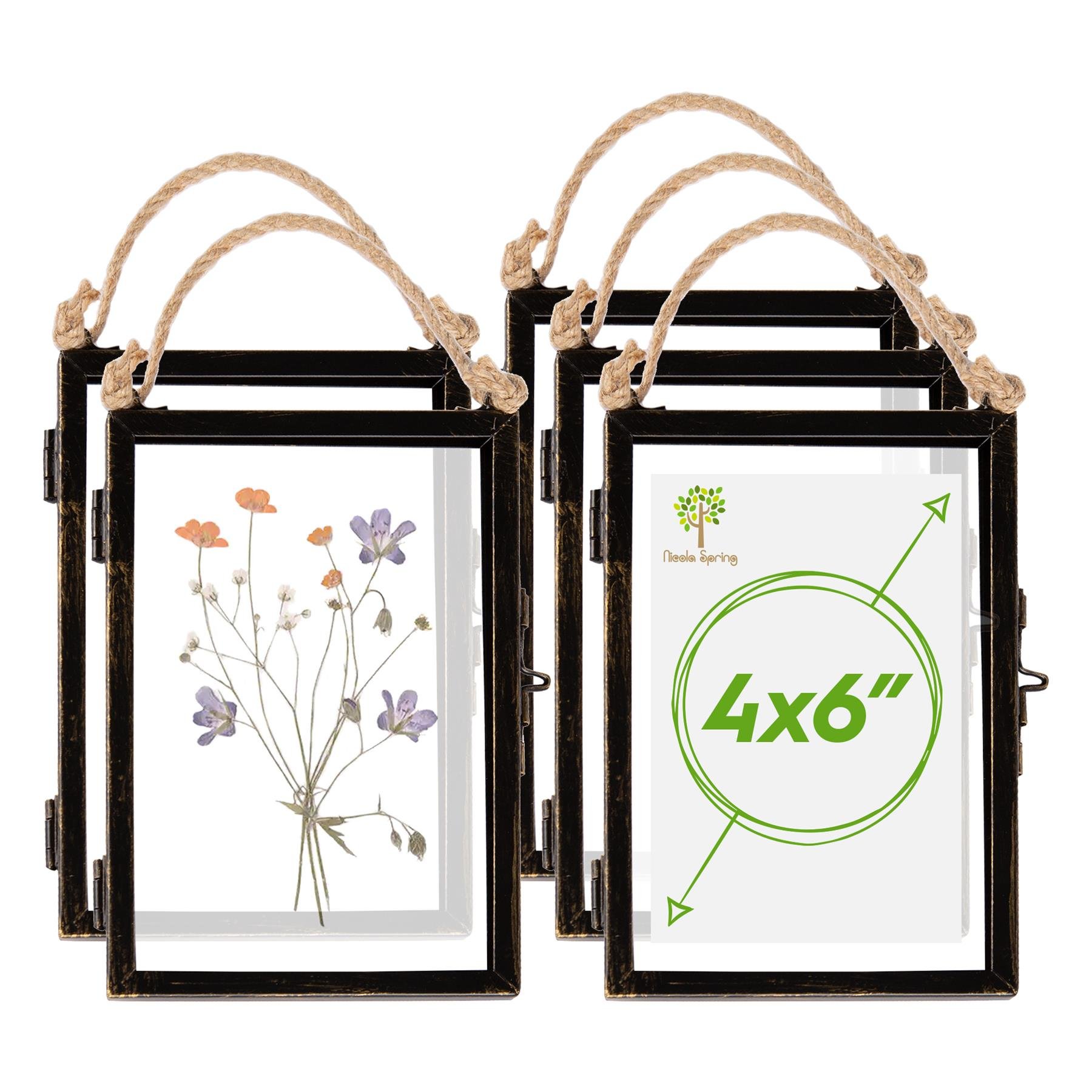 Nicola Spring Hanging Metal Photo Frame 4 x 6" Set of 5 - Black