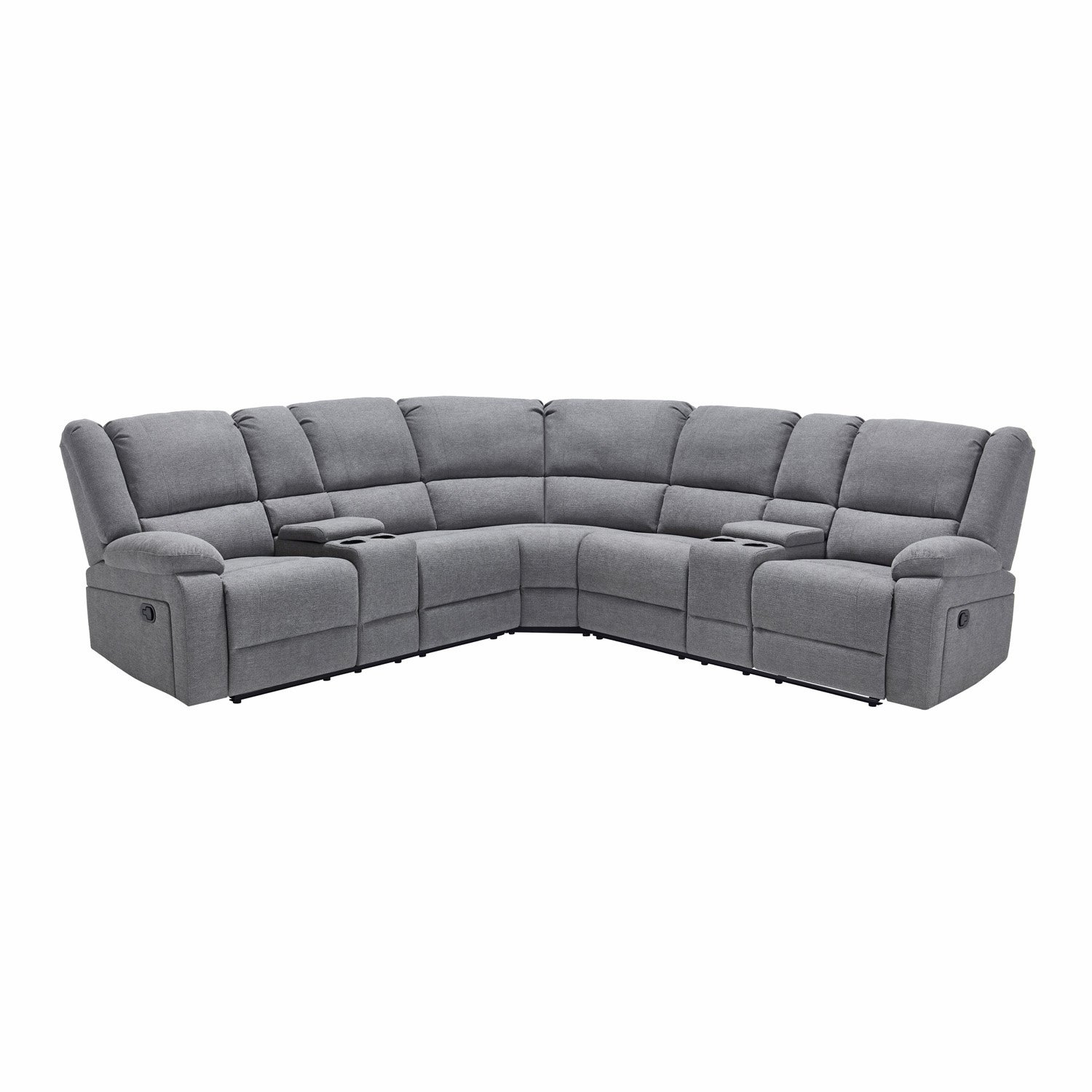 Furniture Online Praga Corner Recliner Linen Sofa – Light Grey