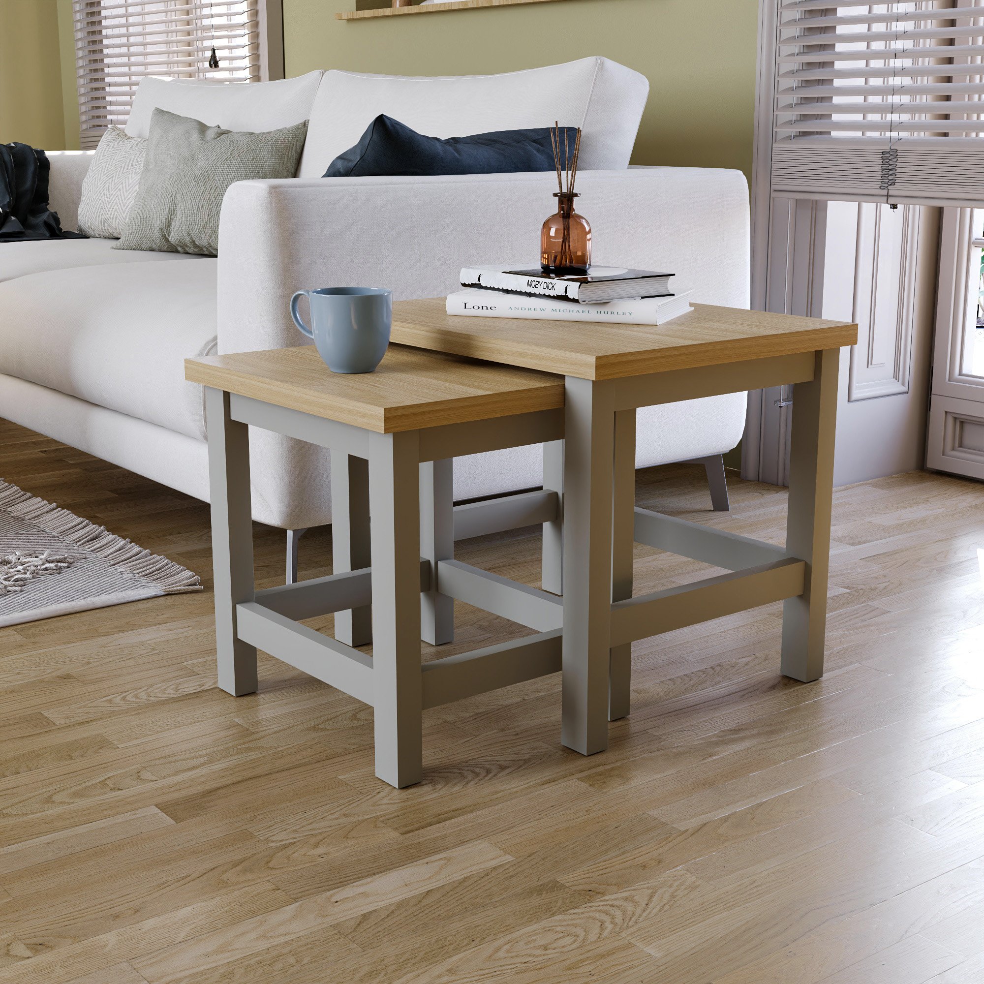 Vida Designs Arlington Nest of Tables - Grey