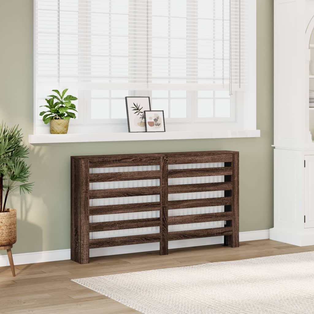 Walplus Engineered Wood Radiator Cover - Brown Oak - 149 x 20 x 82 cm