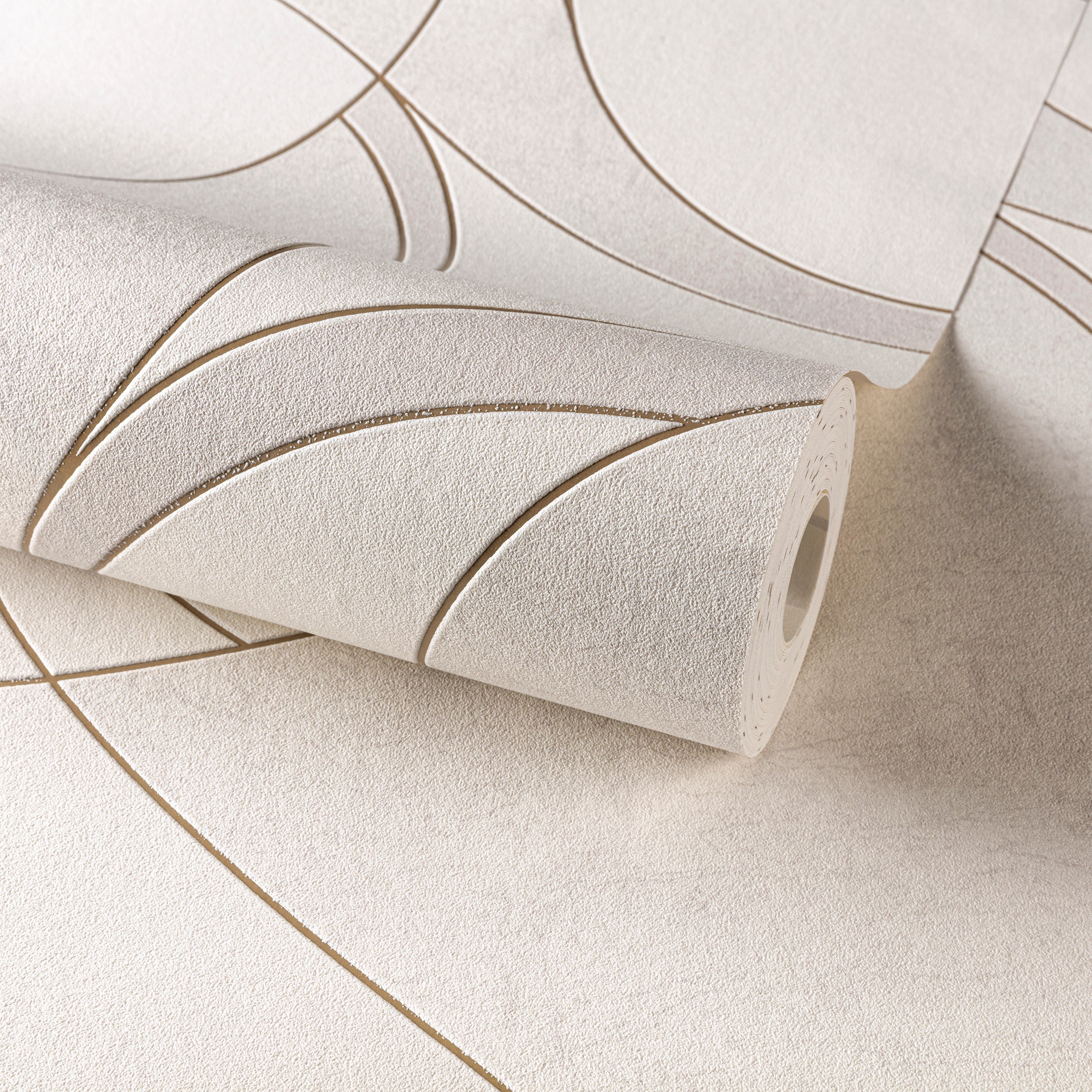 Grandeco Linares Blown Vinyl Textured Wallpaper - White