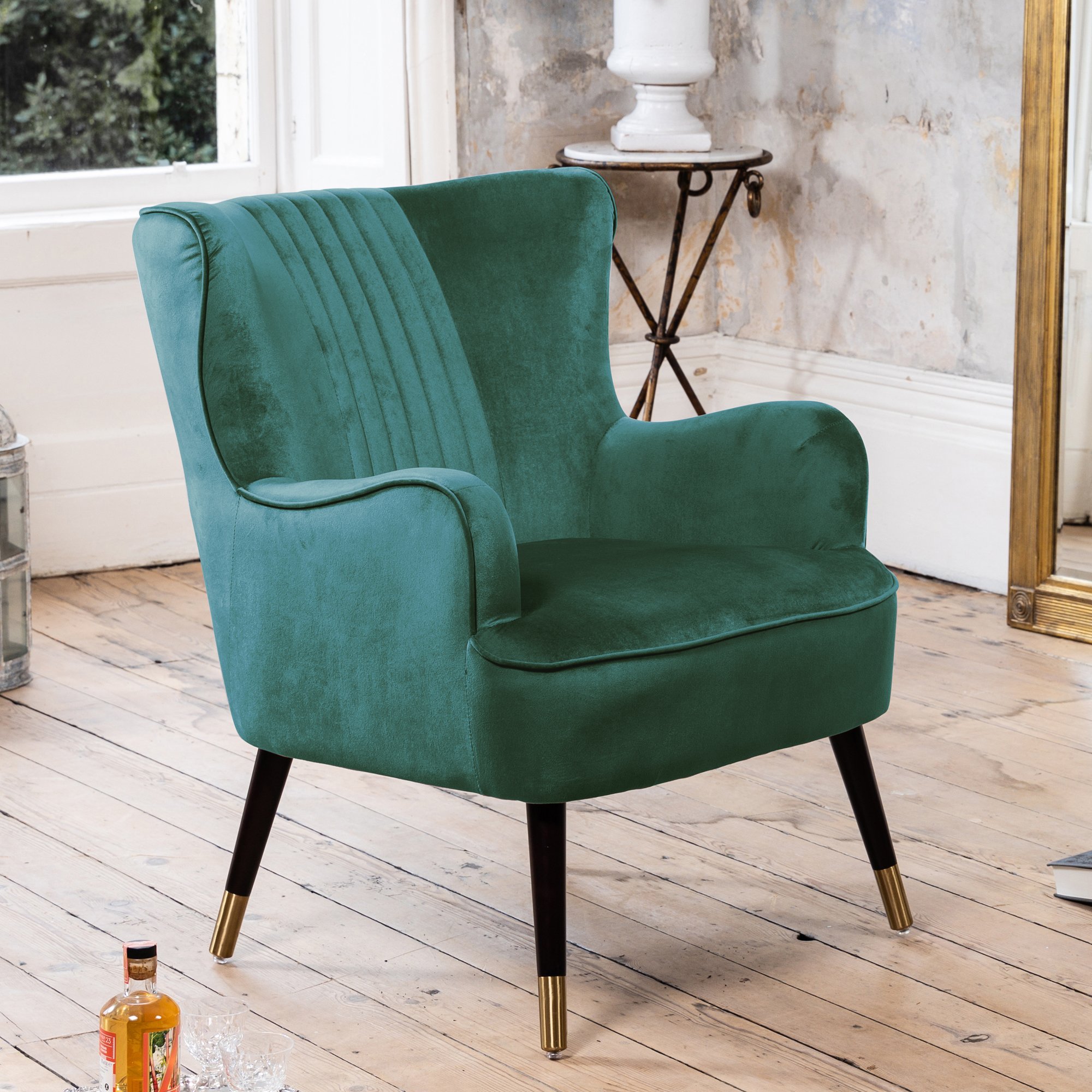 Artemis Home Madison Velvet Fabric Accent Chair - Green