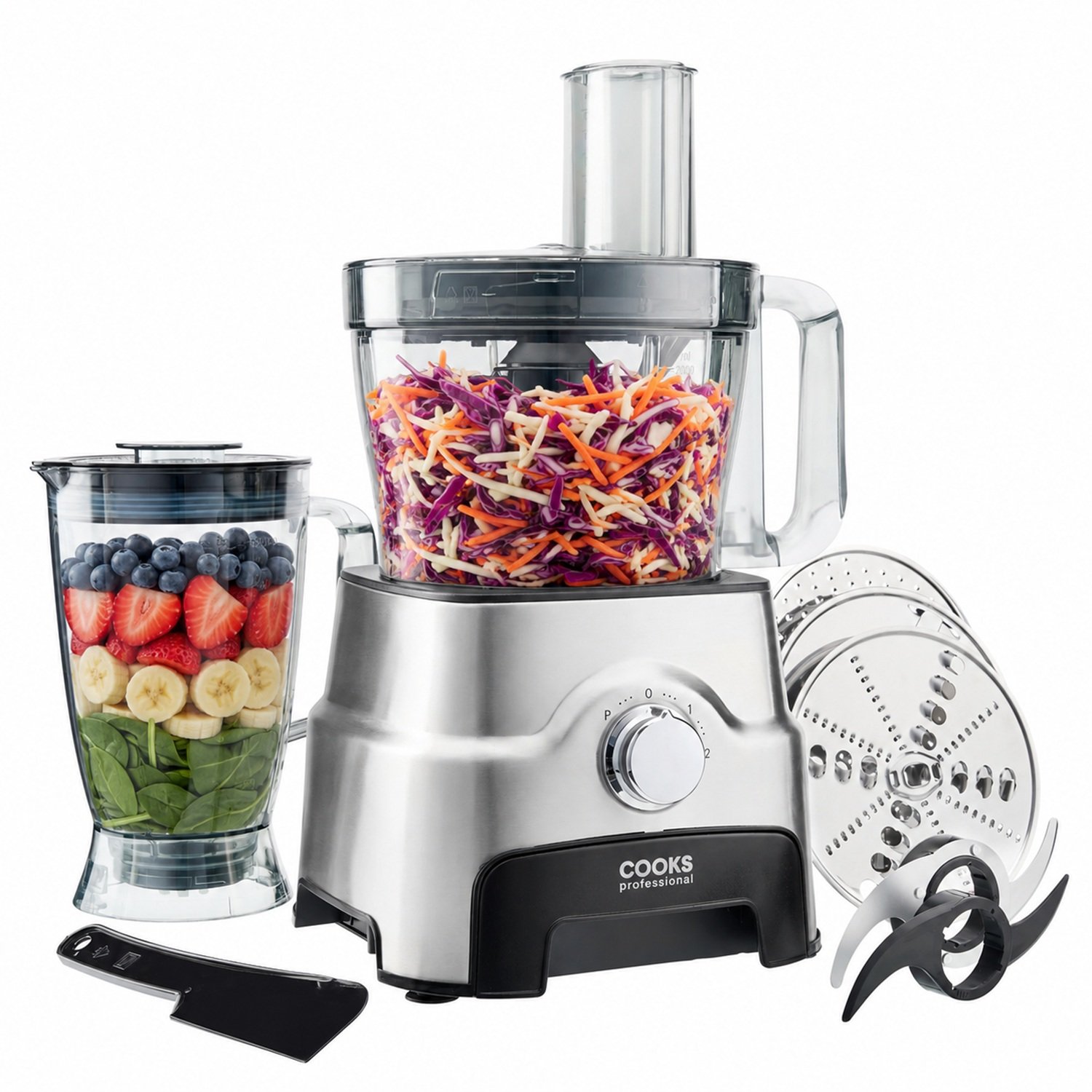 Cooks Professional 1000W Food Processor 3.5L Bowl & 1.8L Blender Jug
