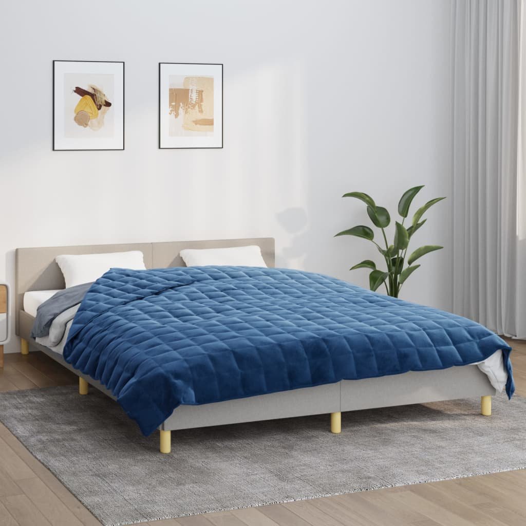 Walplus 15 kg Polyester Weighted Blanket - Blue - 220 x 230 cm