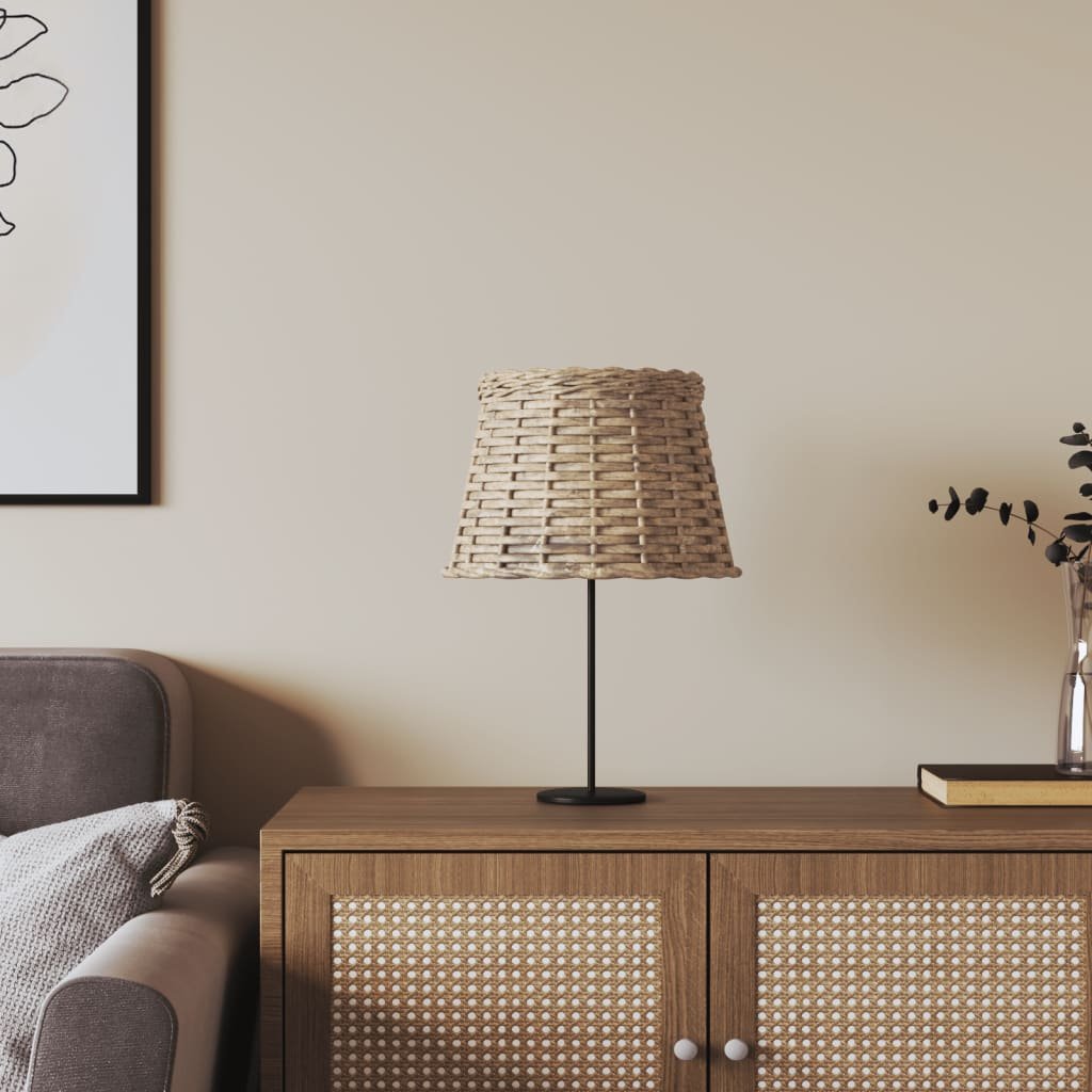 Walplus Brown Iron Wicker Lampshade - 25 x 17cm