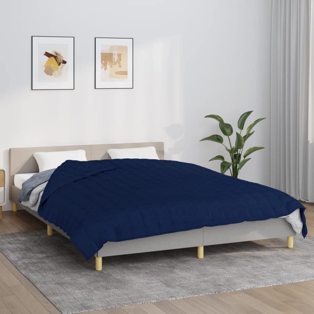 Walplus 13 kg Cotton Weighted Blanket - Blue - 200 x 230 cm