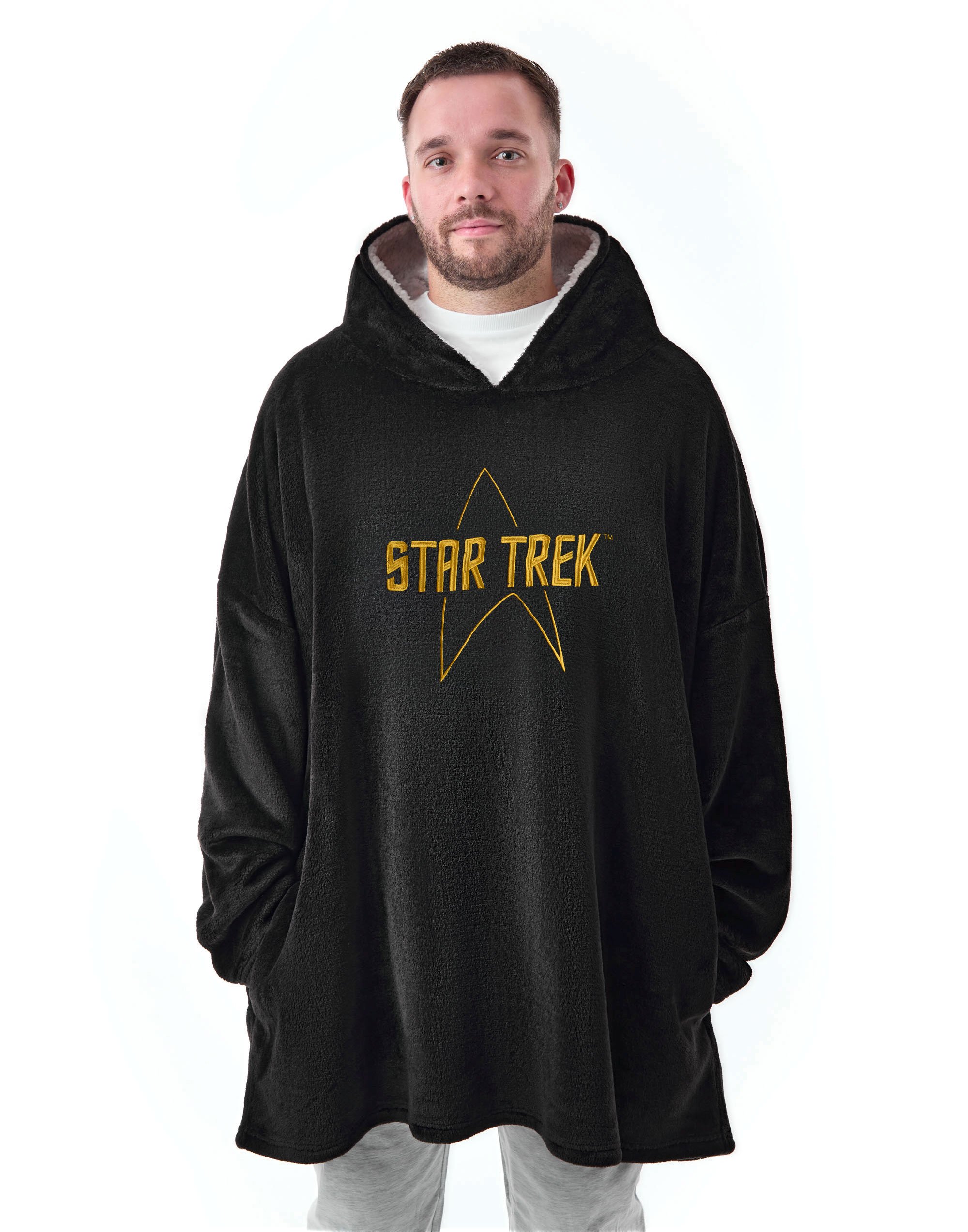 Star Trek Logo Adult Unisex Blanket Hoodie - Black