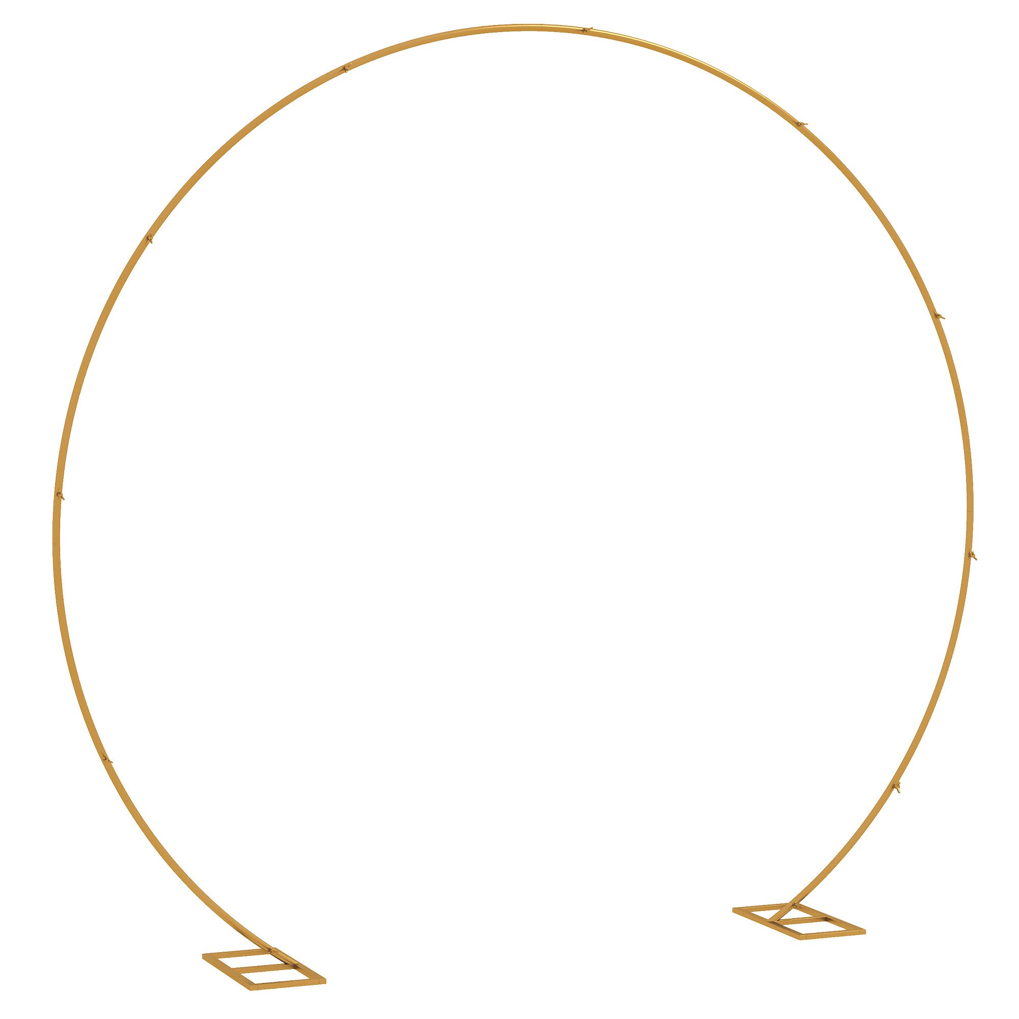 Outsunny Metal Gold Tone Wedding Arch - Gold