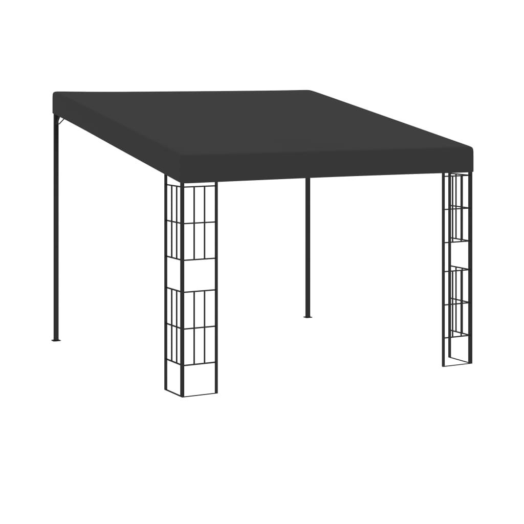 Walplus 3 x 3 m Fabric Wall-mounted Gazebo - Anthracite