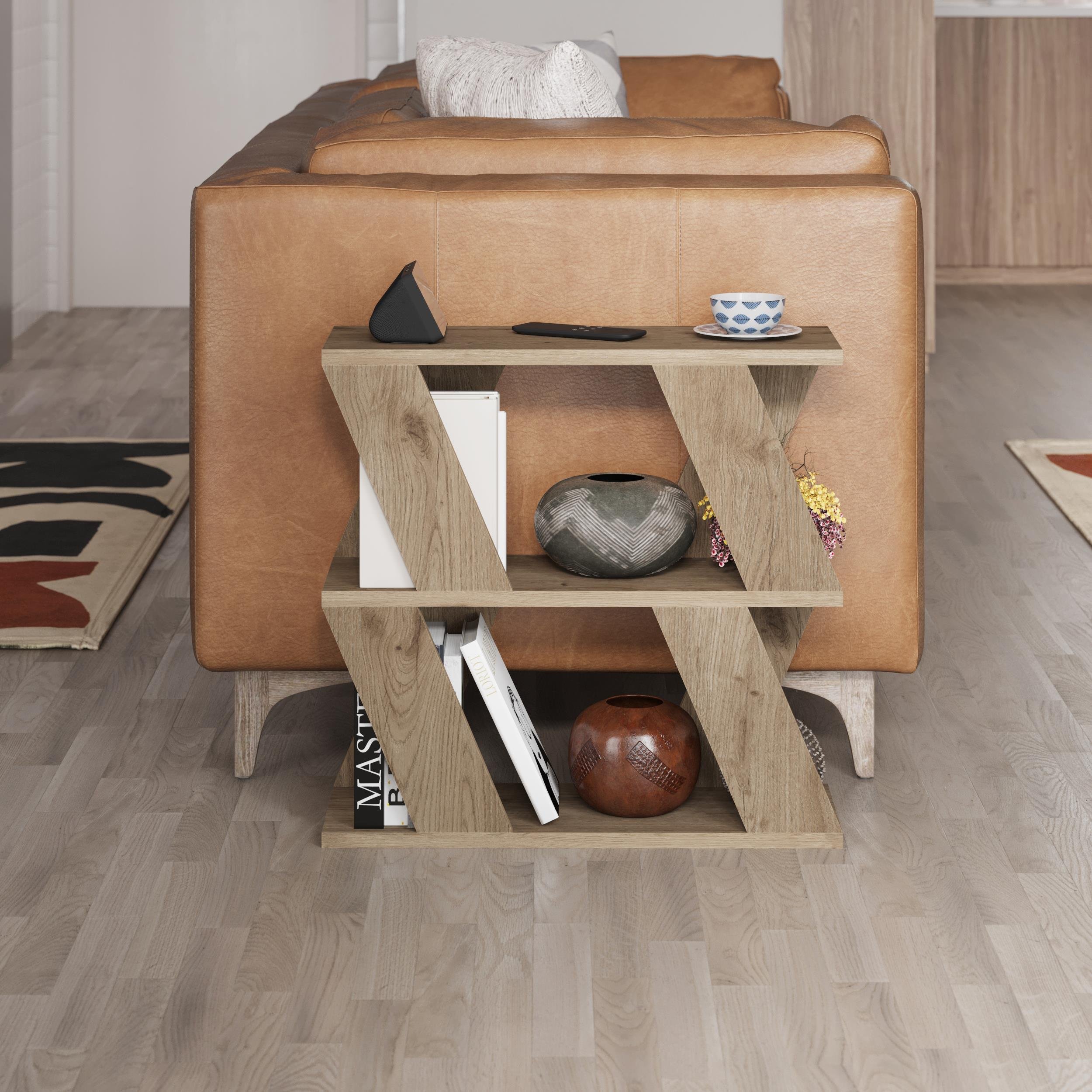Decortie Lazena Particleboard Melamine Side Table - Oak