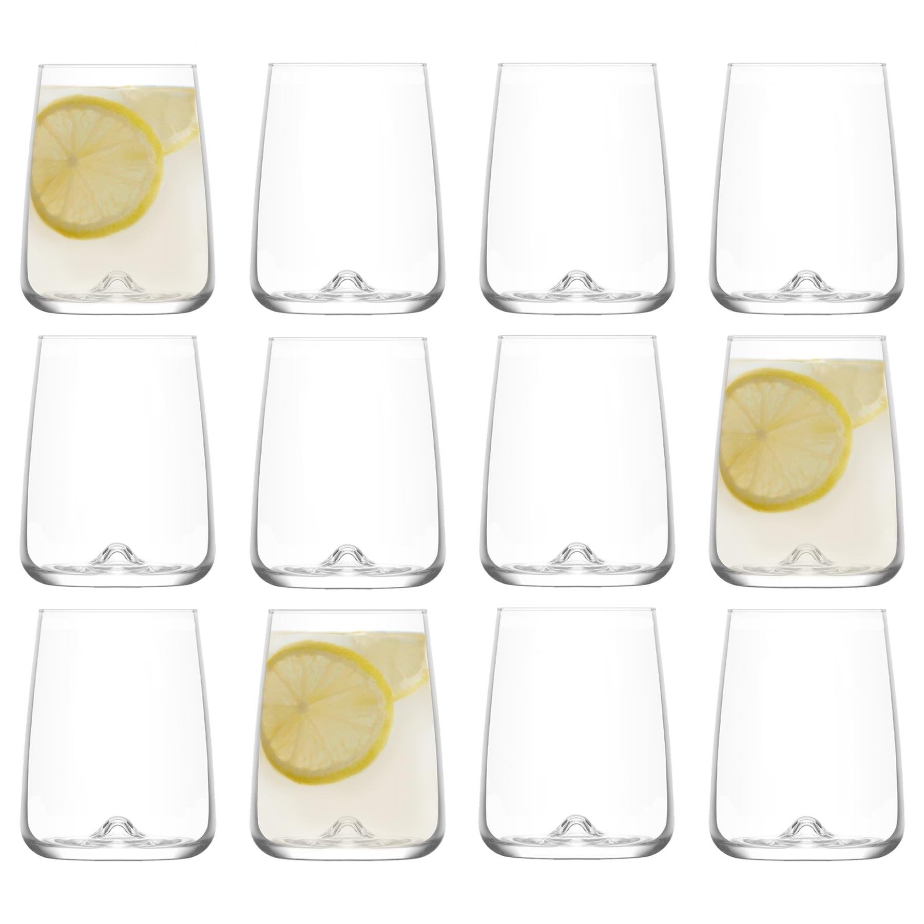 LAV Terra Tumbler Glasses - 360ml - Clear - Pack of 12