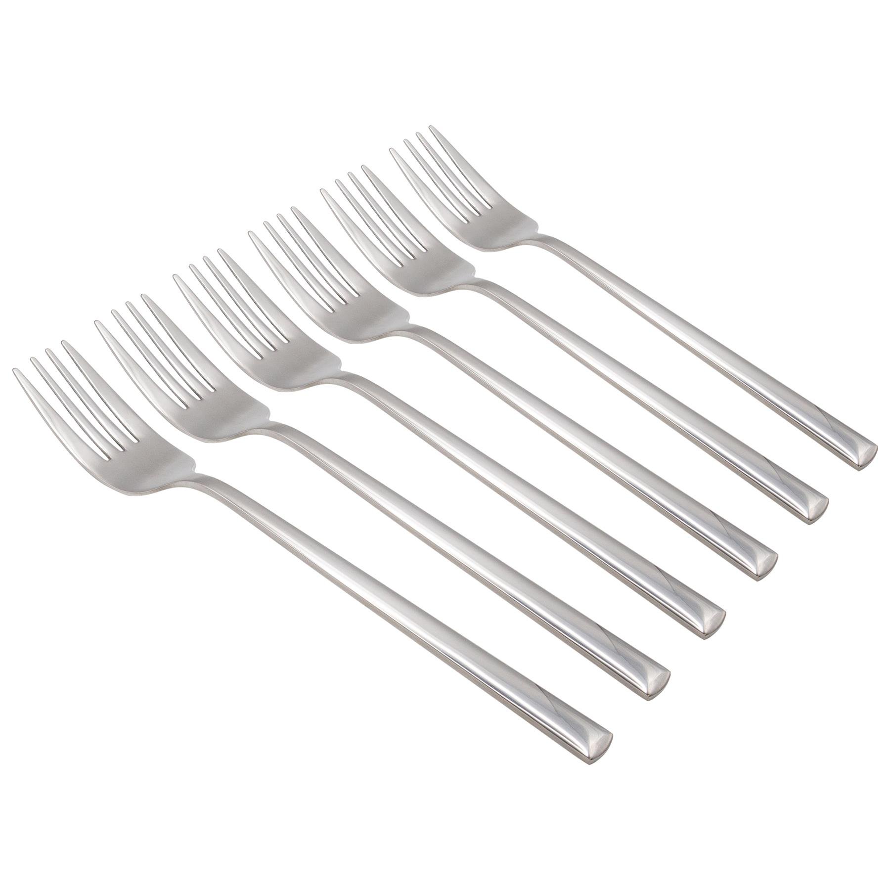 Argon Tableware Tondo Stainless Steel Dinner Forks - Pack of 6