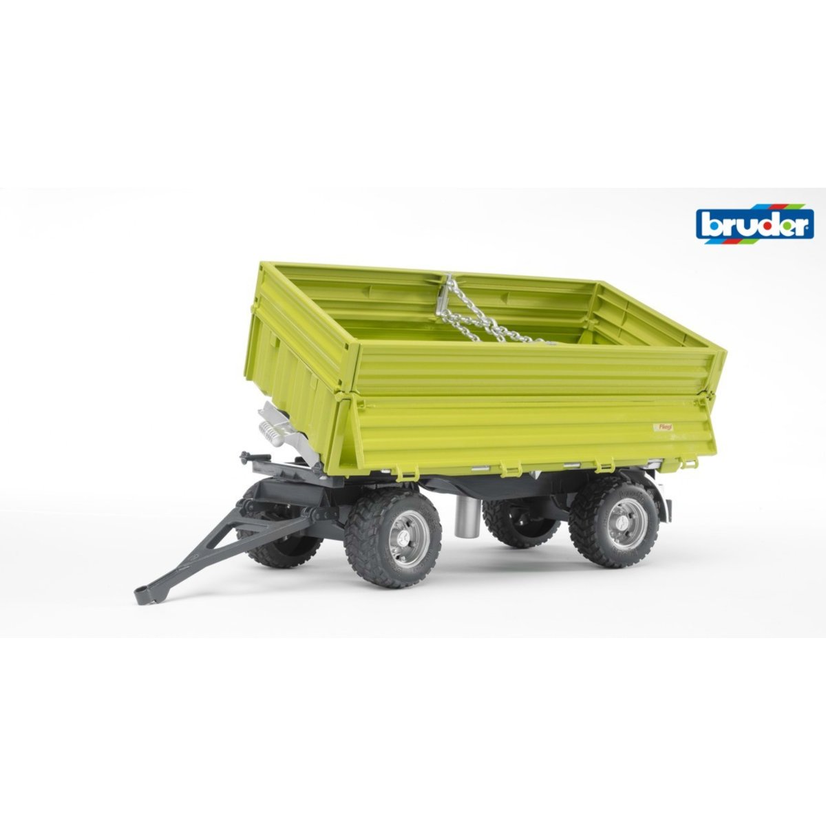 Bruder 1:16 Fliegl 3-Way Tipper Trailer with Removable Top - Green