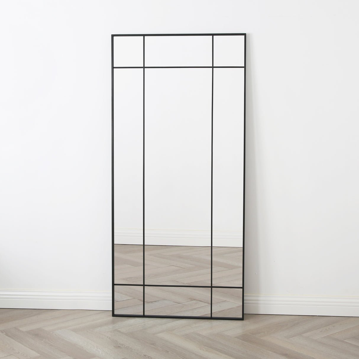 HomeGardenDirect Aion Framed Window Mirror 170x80cm - Black