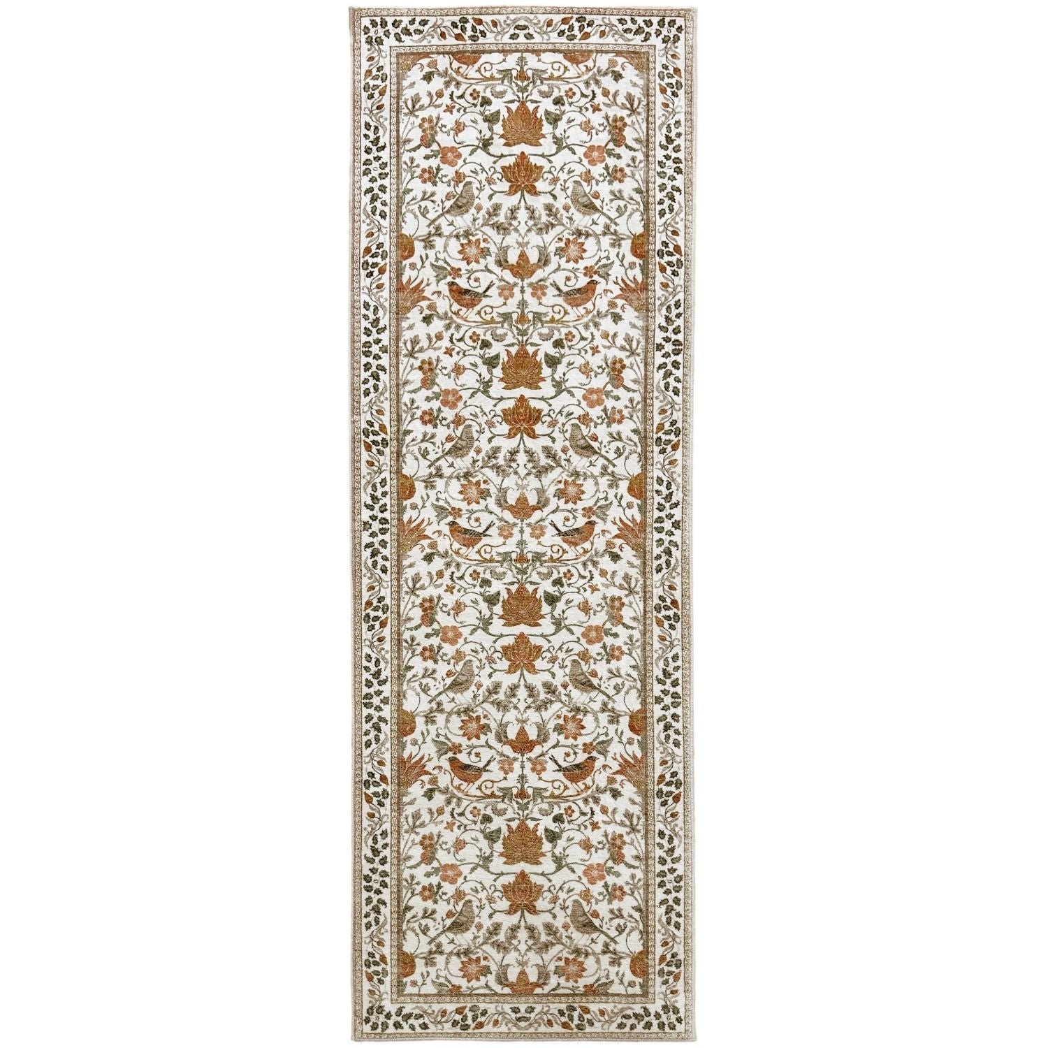The Rugs Beige Classical Secret Garden Runner Rug - 60 x 180cm
