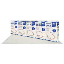 Harbour Housewares Disposable Incontinence Bed Pads - Pack of 50 - 60cm x 89cm