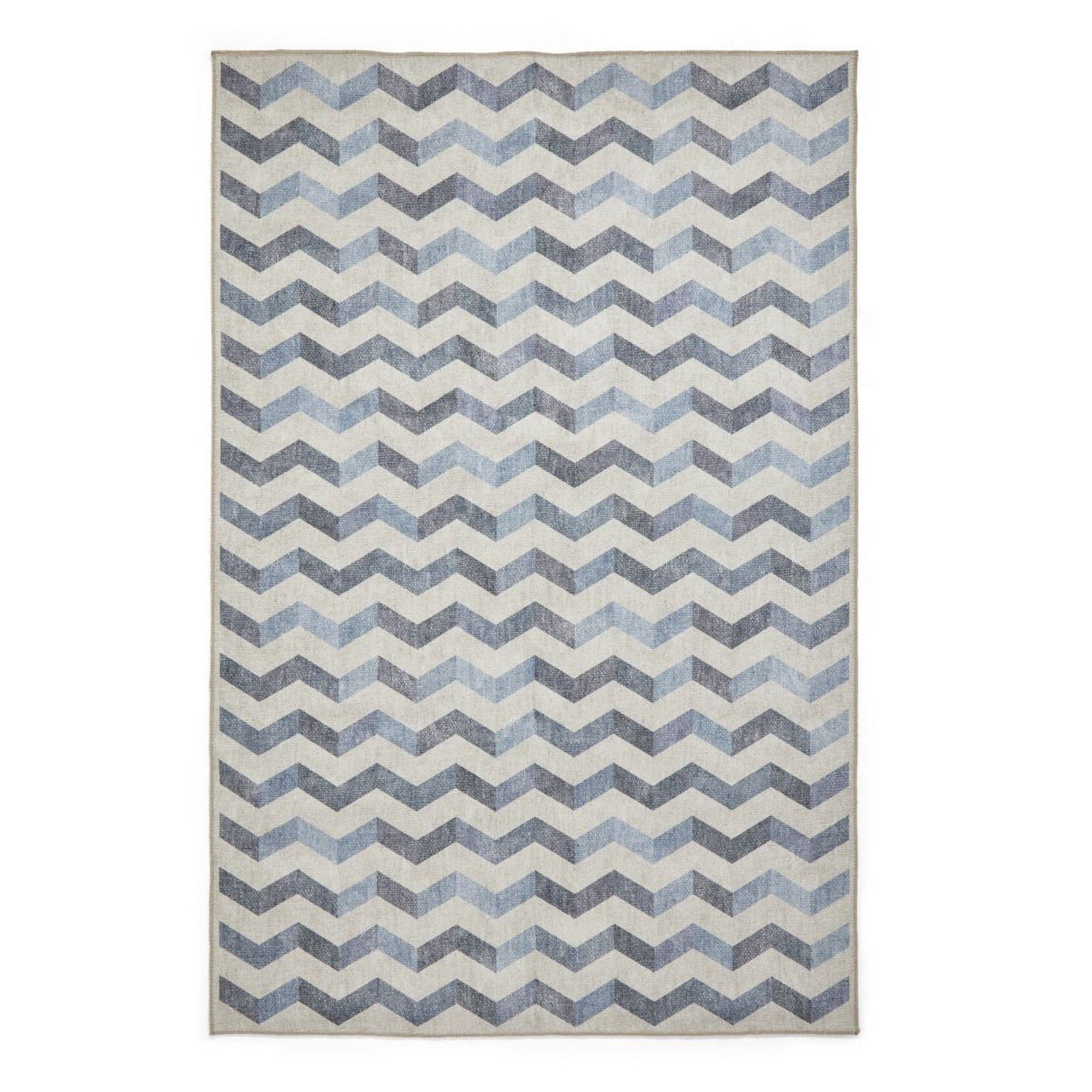 Mega Flooring Blue Modern Geometric Rug - 61 x 120cm
