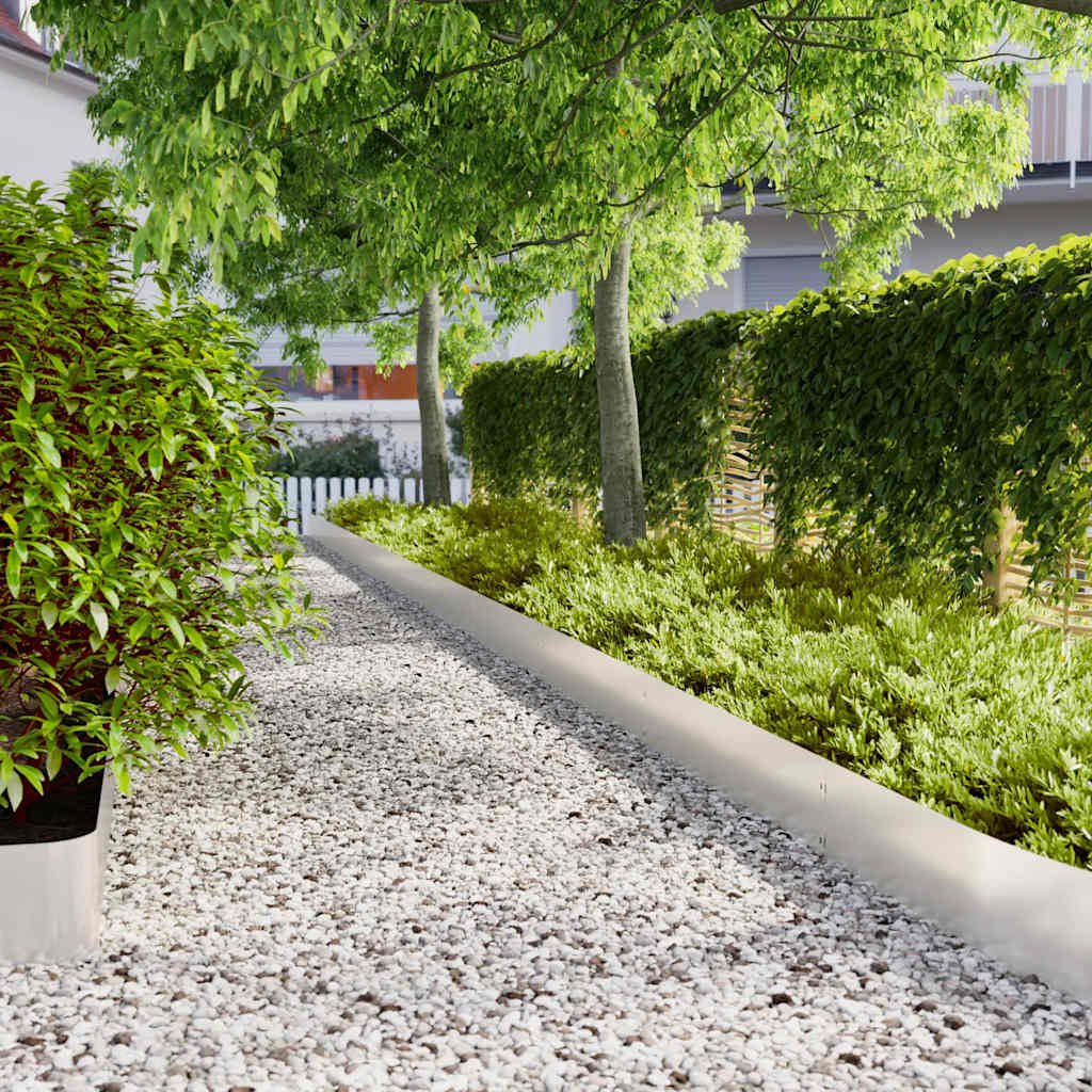Walplus Pack of 30 Stainless Steel Lawn Edgings - 20 x 103 cm