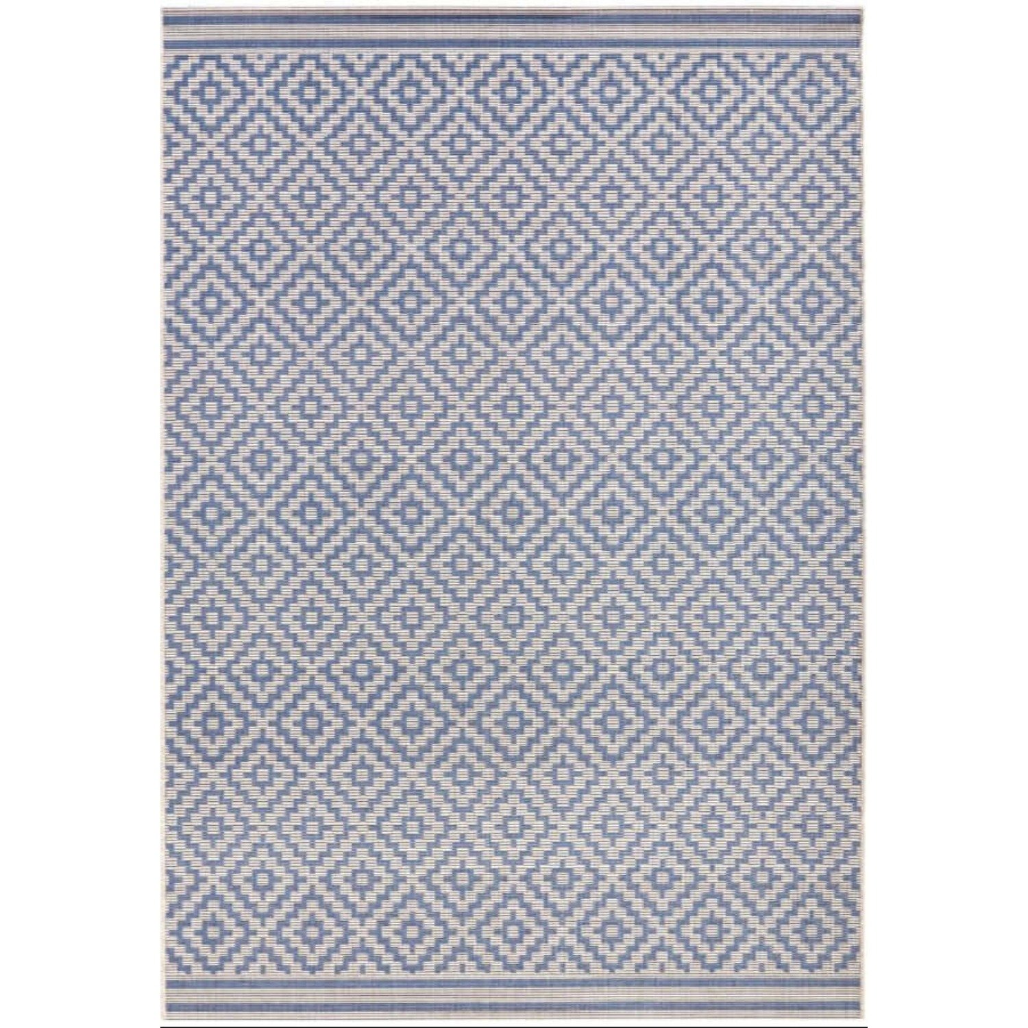 Hanse Home Blue Raute Diamond Indoor Outdoor Rug - 160 x 230cm