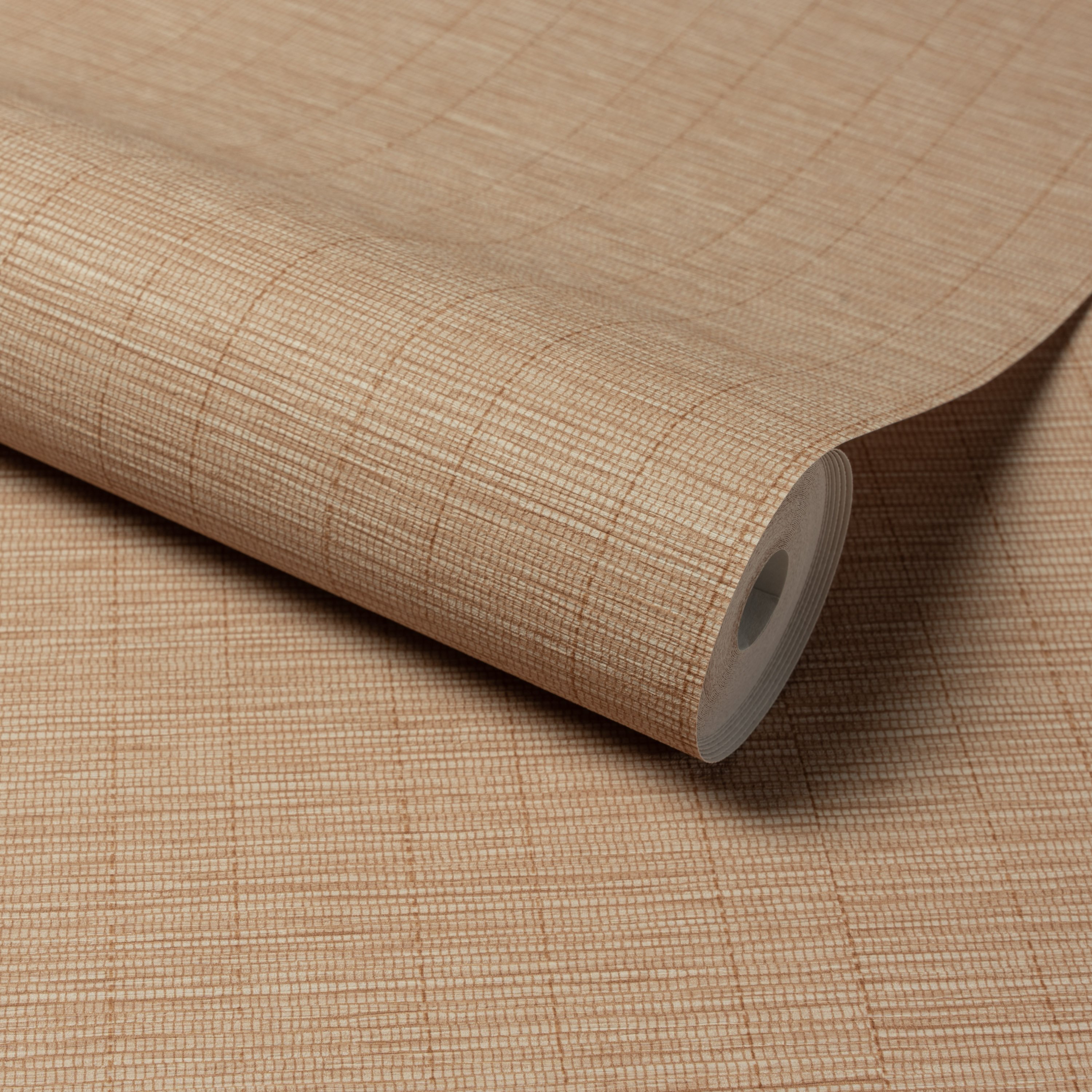 Grandeco Stitched Bamboo Grasscloth Textured Wallpaper - Plaster
