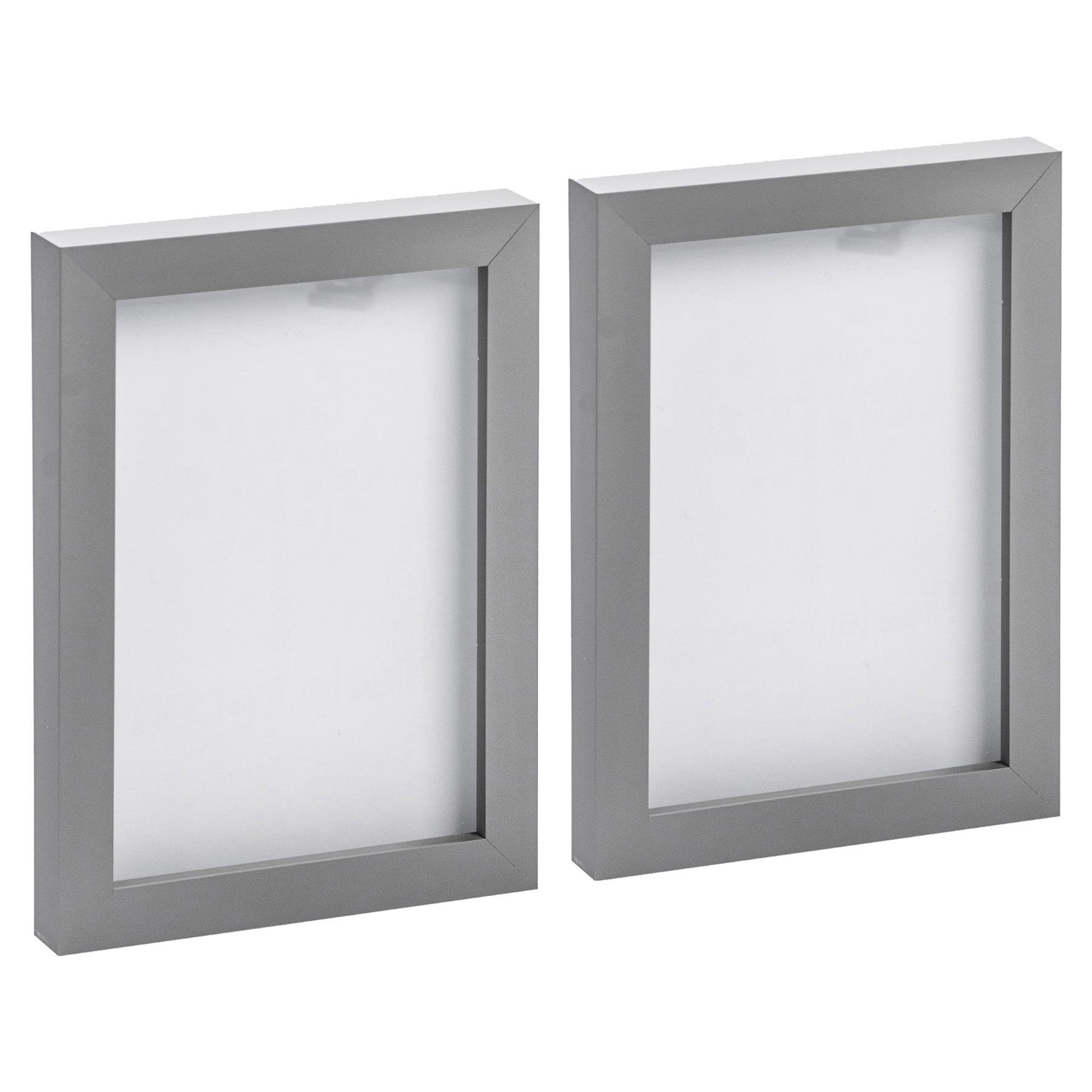 Nicola Spring Photo Frames 5" x 7" Set of 2 - Grey
