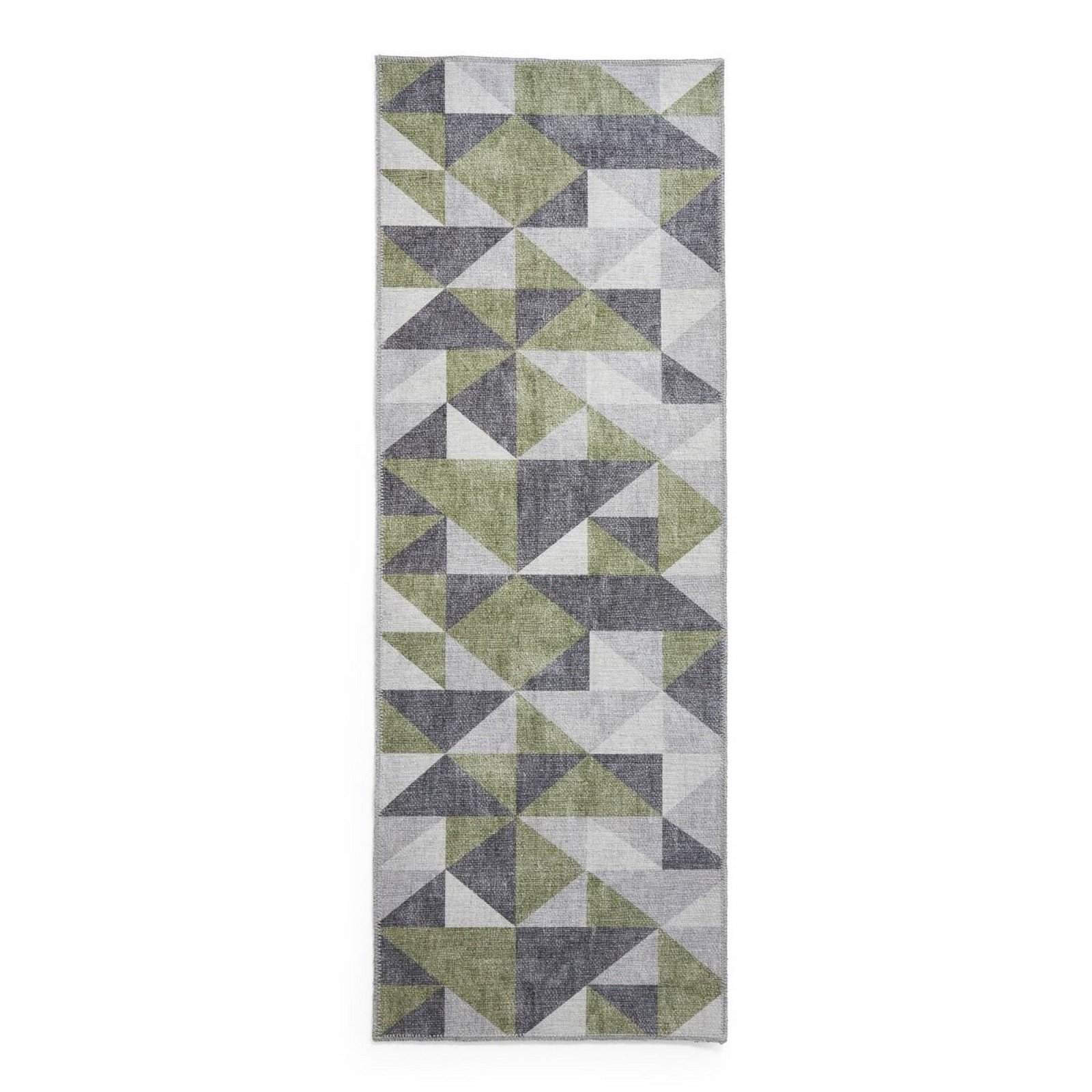 Mega Flooring Green Modern Geometric Runner - 61 x 170cm