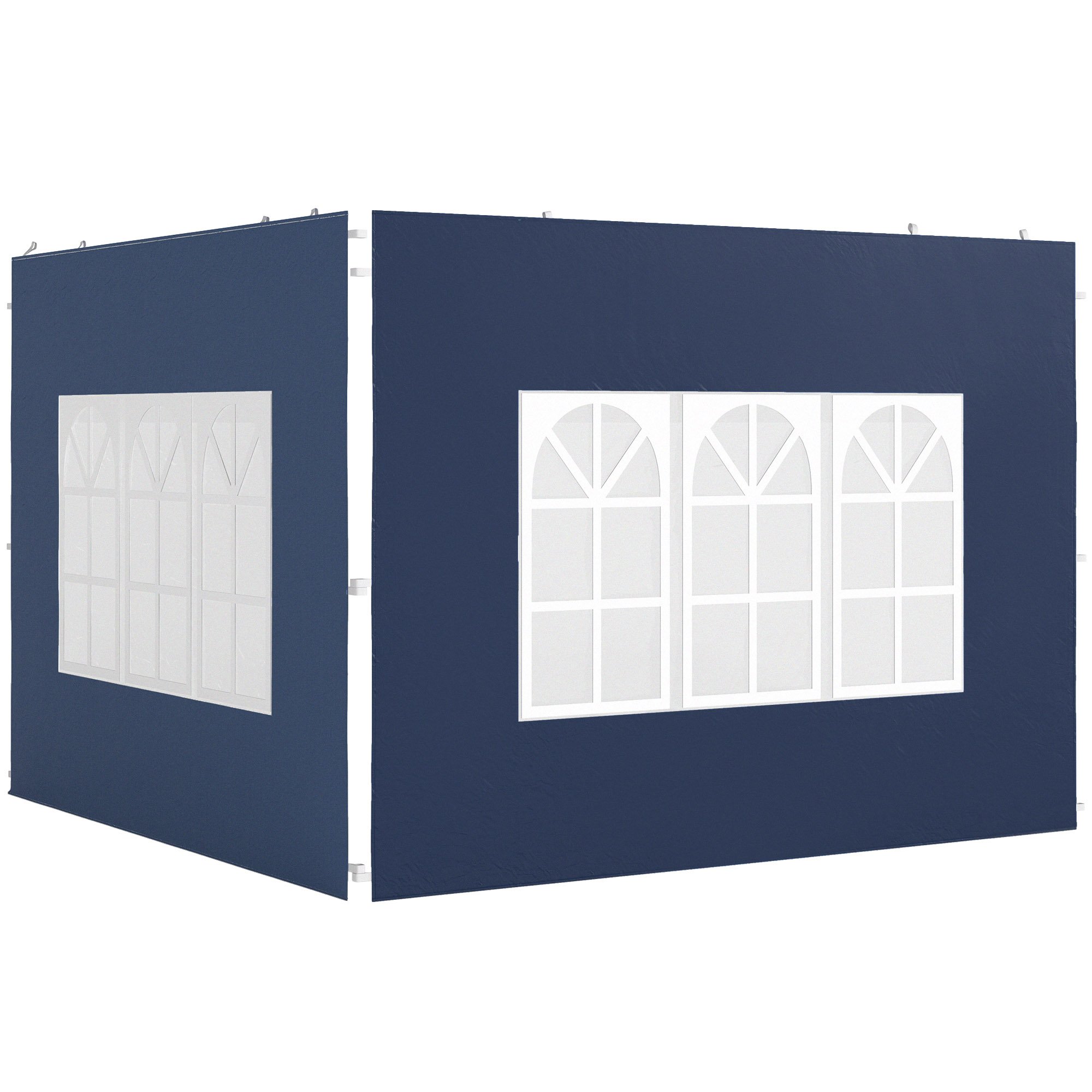 Outsunny 2 Pack Window Gazebo Side Panels – Blue