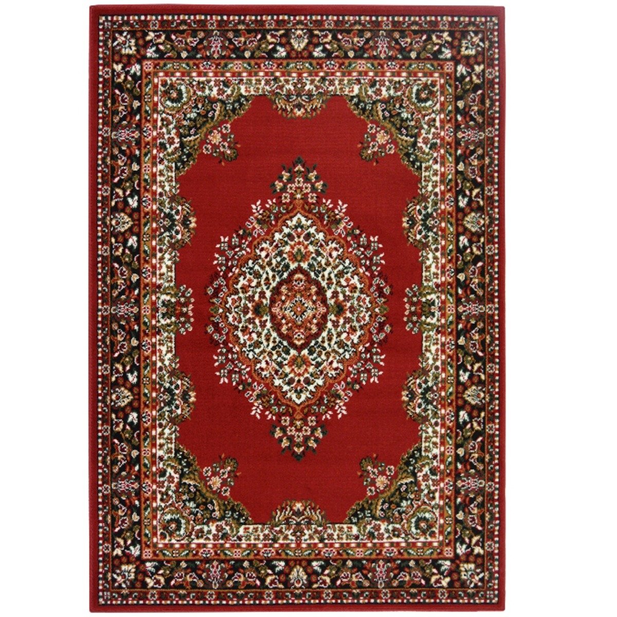 Mega Flooring Red Traditional Bordered Runner - 67 x 200cm