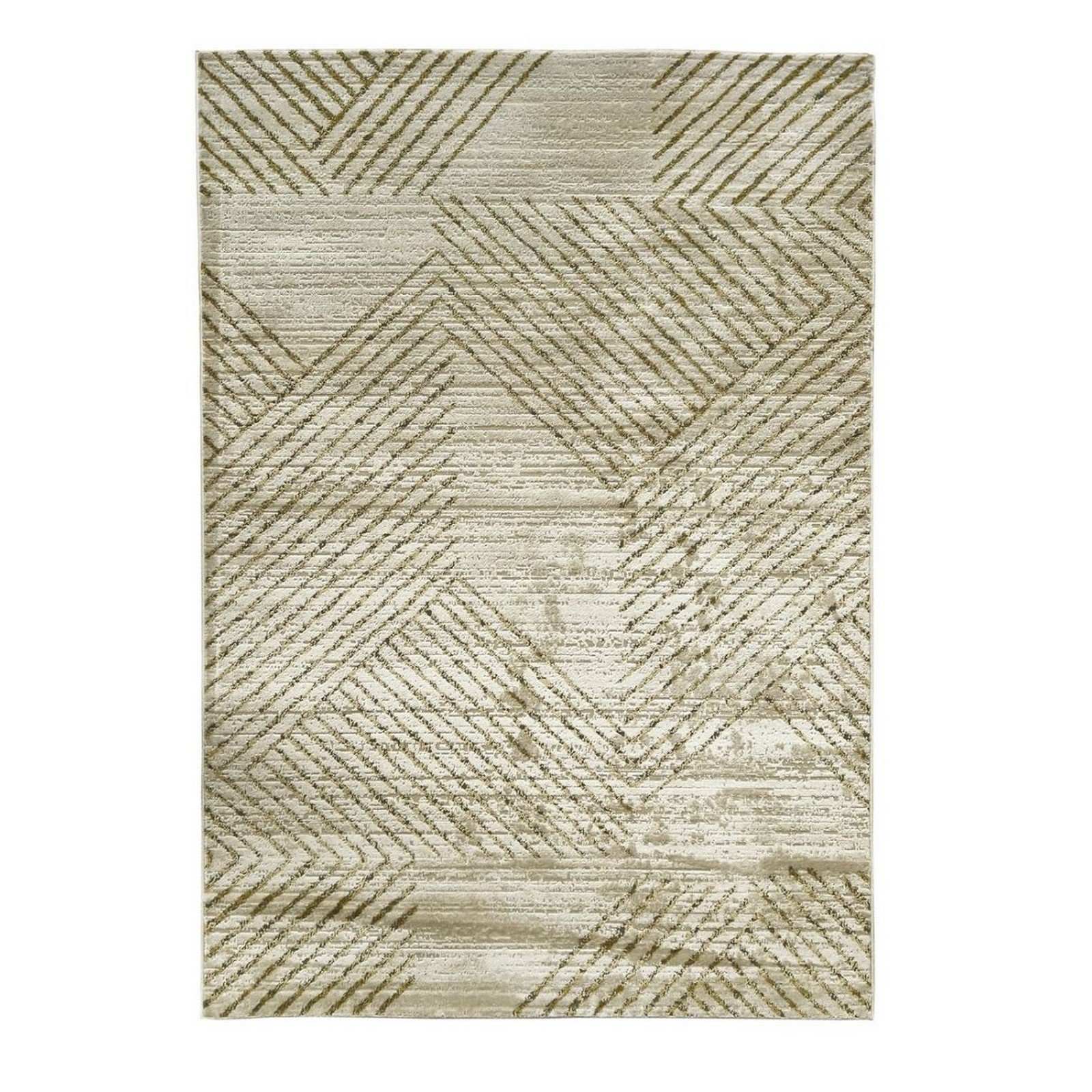 Mega Flooring White Modern Abstract Rug - 160 x 230cm