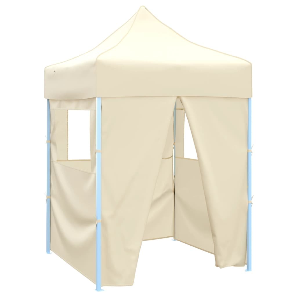 Walplus 2 x 2 m Professional Steel Folding Party Tent with 4 Sidewalls - Cream