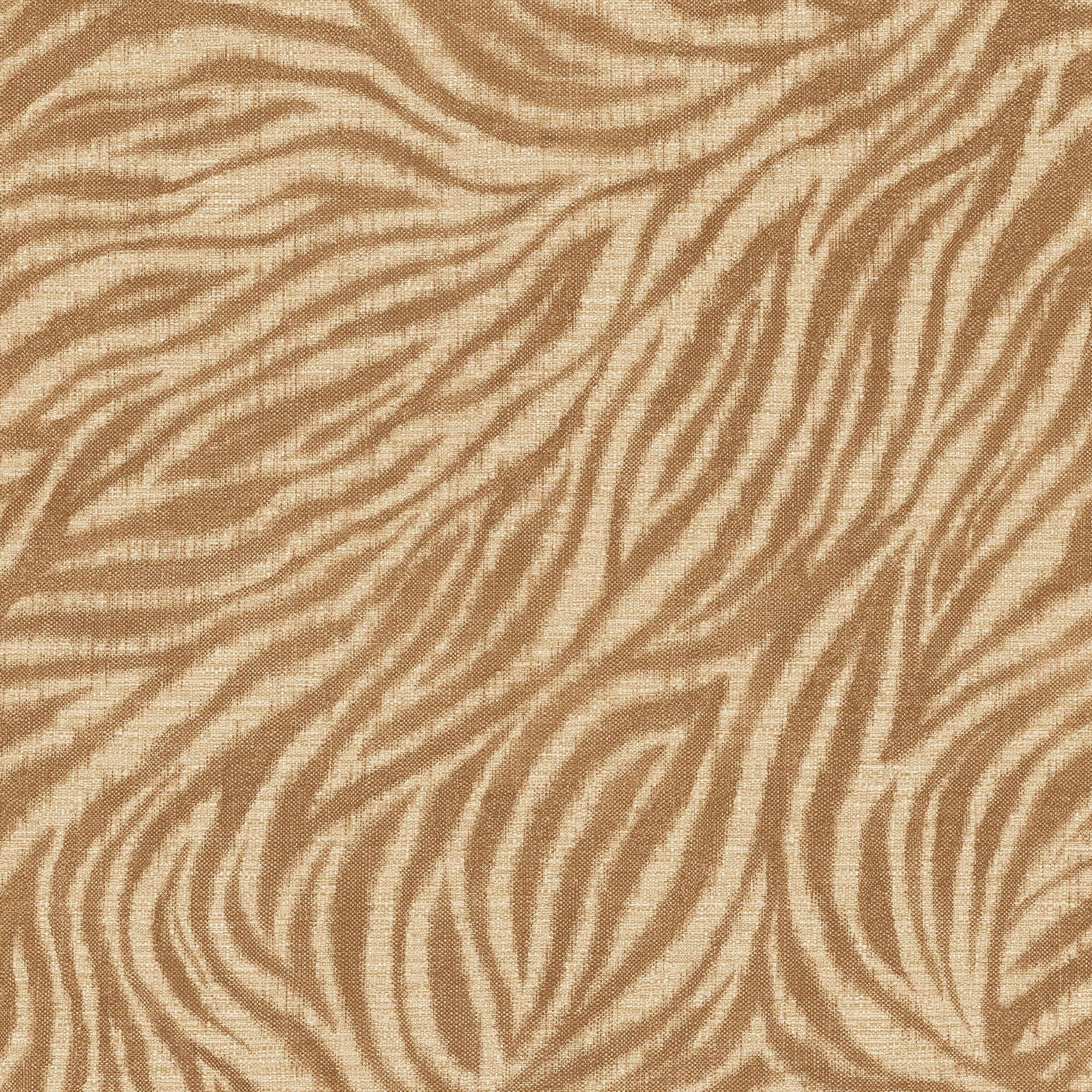 Grandeco Ankara Modern Zebra Print Textured Wallpaper - Terracotta Rust