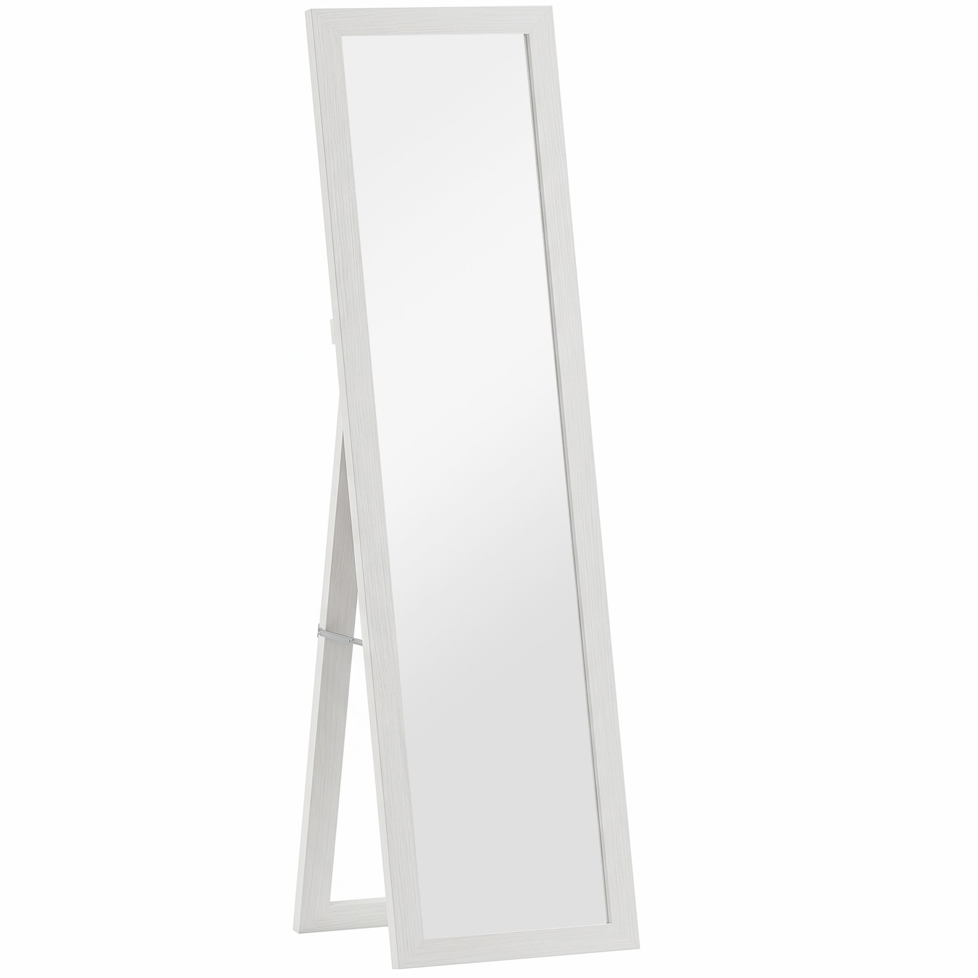 HOMCOM Stylish Hanging or Freestanding Full Length Mirror - White