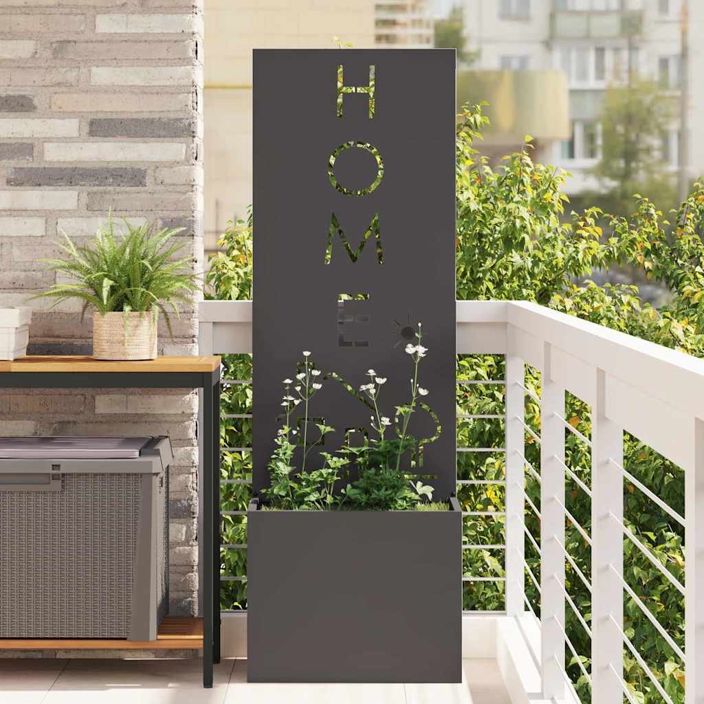 Walplus Text Hallow Garden Privacy Screen - Black - 50 x 32 x 150 cm