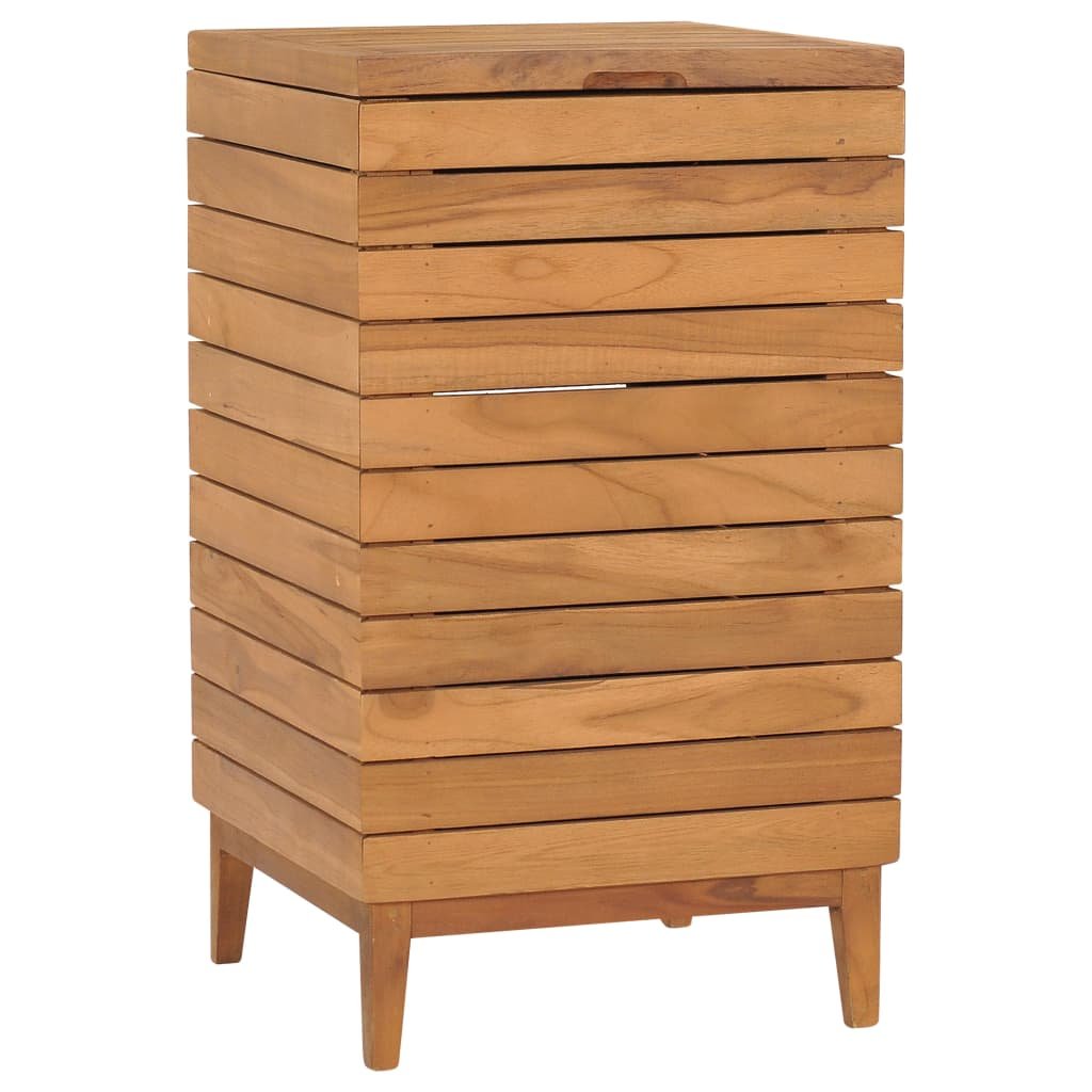 Walplus Wood Laundry Basket - Brown - 40 x 40 x 70 cm