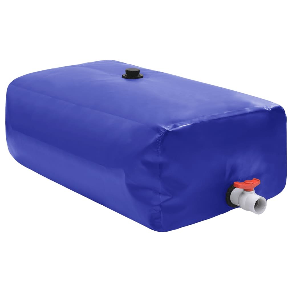 Walplus PVC Water Container with Tap Foldable 100 L - Blue - 80 x 50 x 25 cm