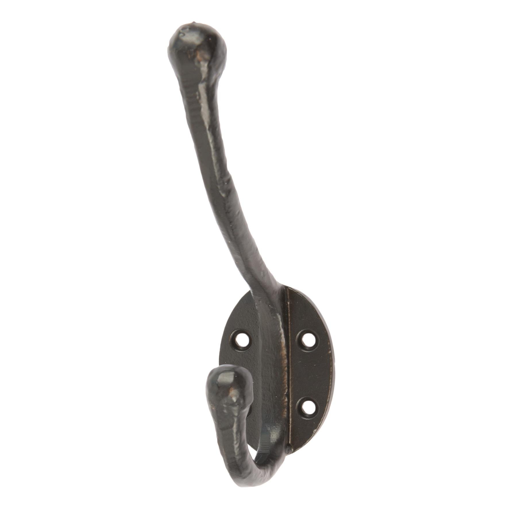 Hammer & Tongs Rounded Hat & Coat Hook - Black