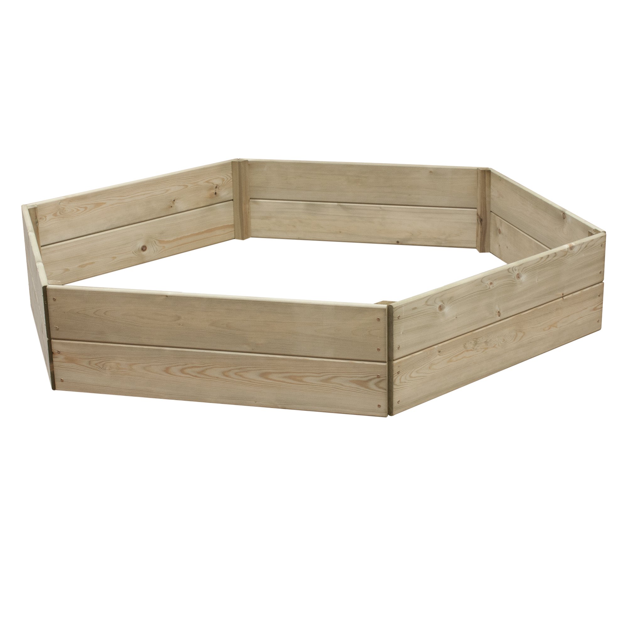 Greena Hexagonal Wooden Raised Bed 30 cm High, 90cm each side